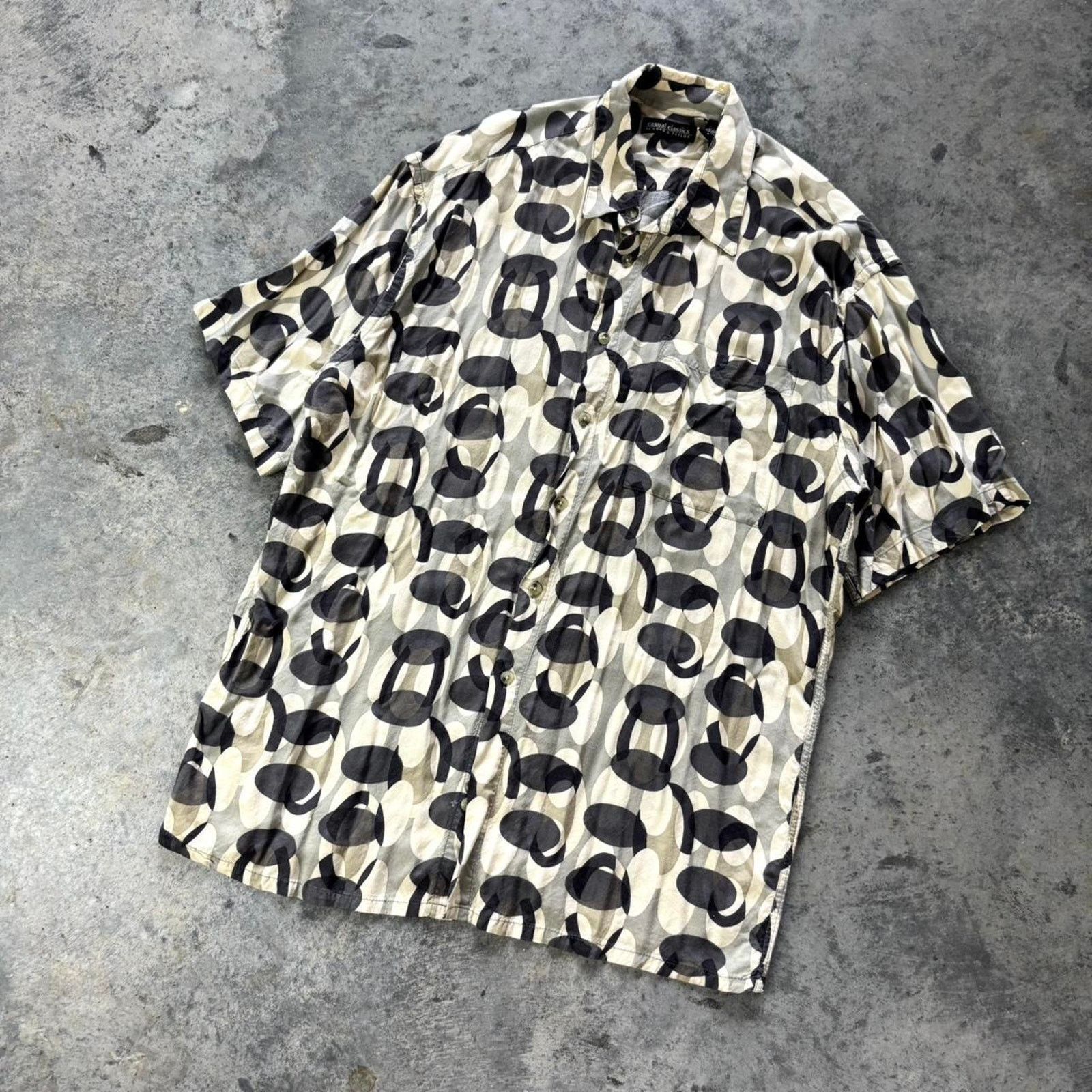 American Retro × Vintage Vintage 90s Patterned Button Up Shirt Size US L / EU 52-54 / 3 - 2 Thumbnail