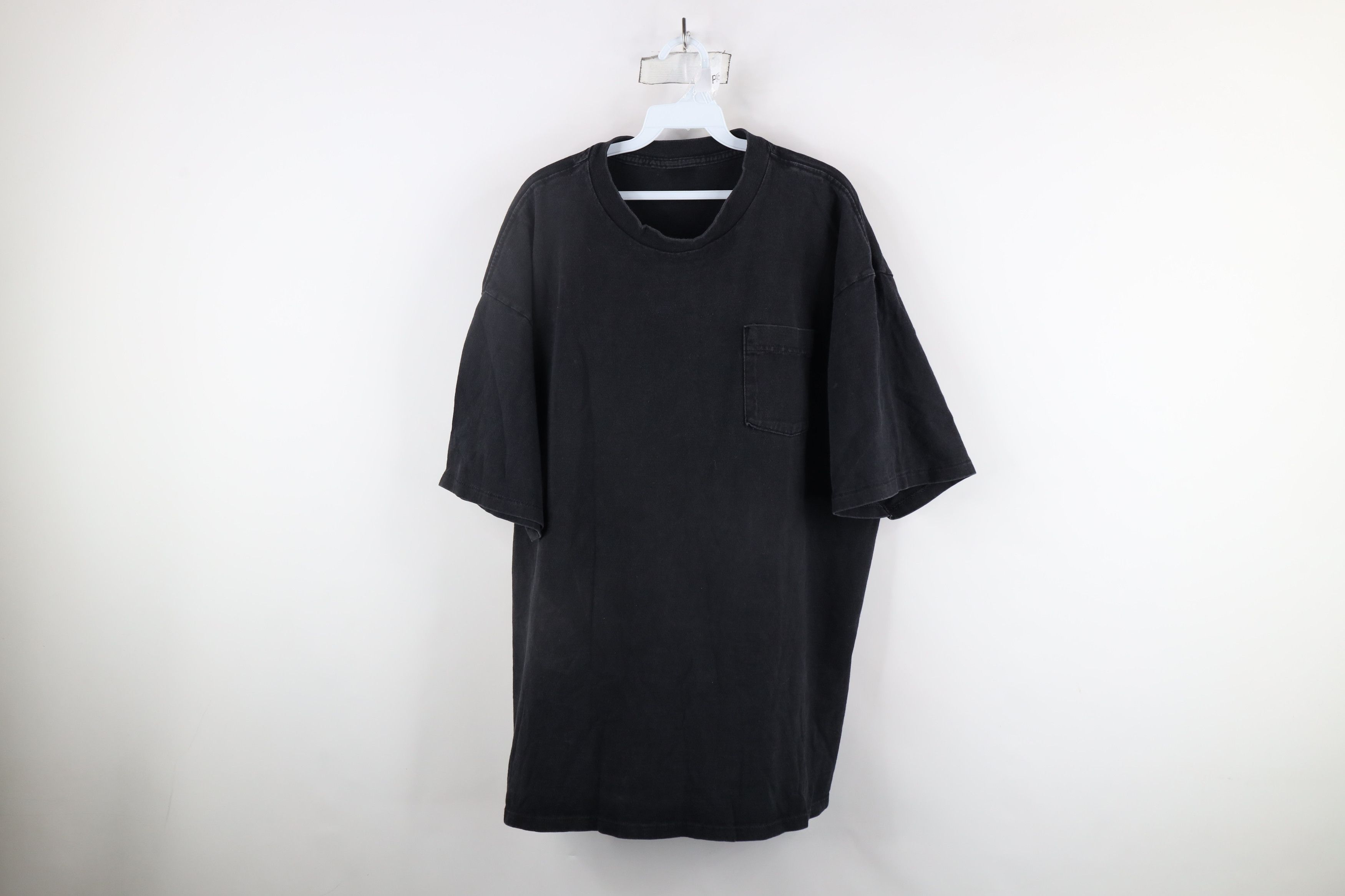 Vintage Vintage 90s Streetwear Heavyweight Cotton T-Shirt Black Size US XXL / EU 58 / 5 - 1 Thumbnail