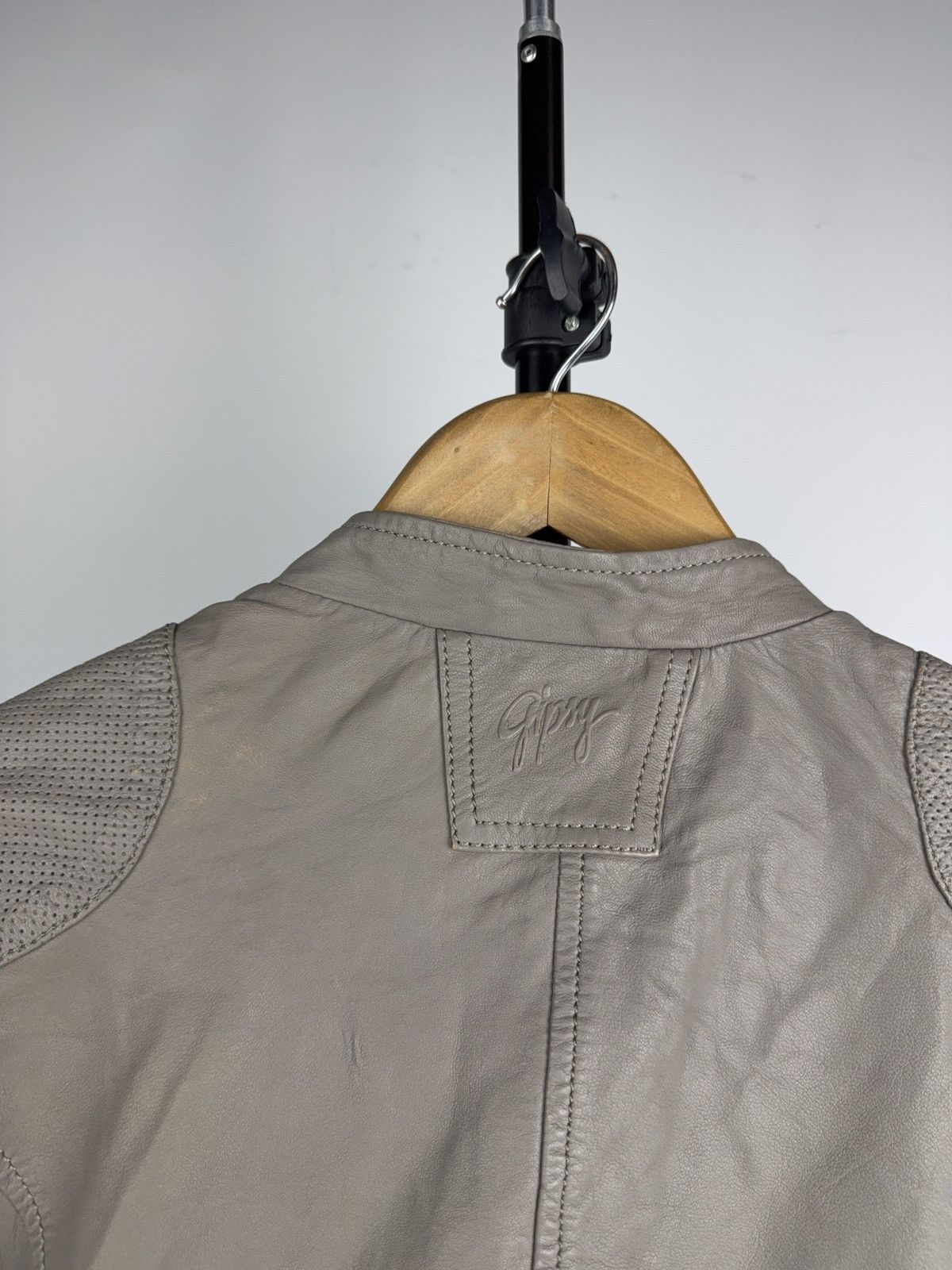 Leather Leather Biker Moto Punk Gipsy Jacket Beige Slim Moto Women S Size S / US 4 / IT 40 - 13 Thumbnail