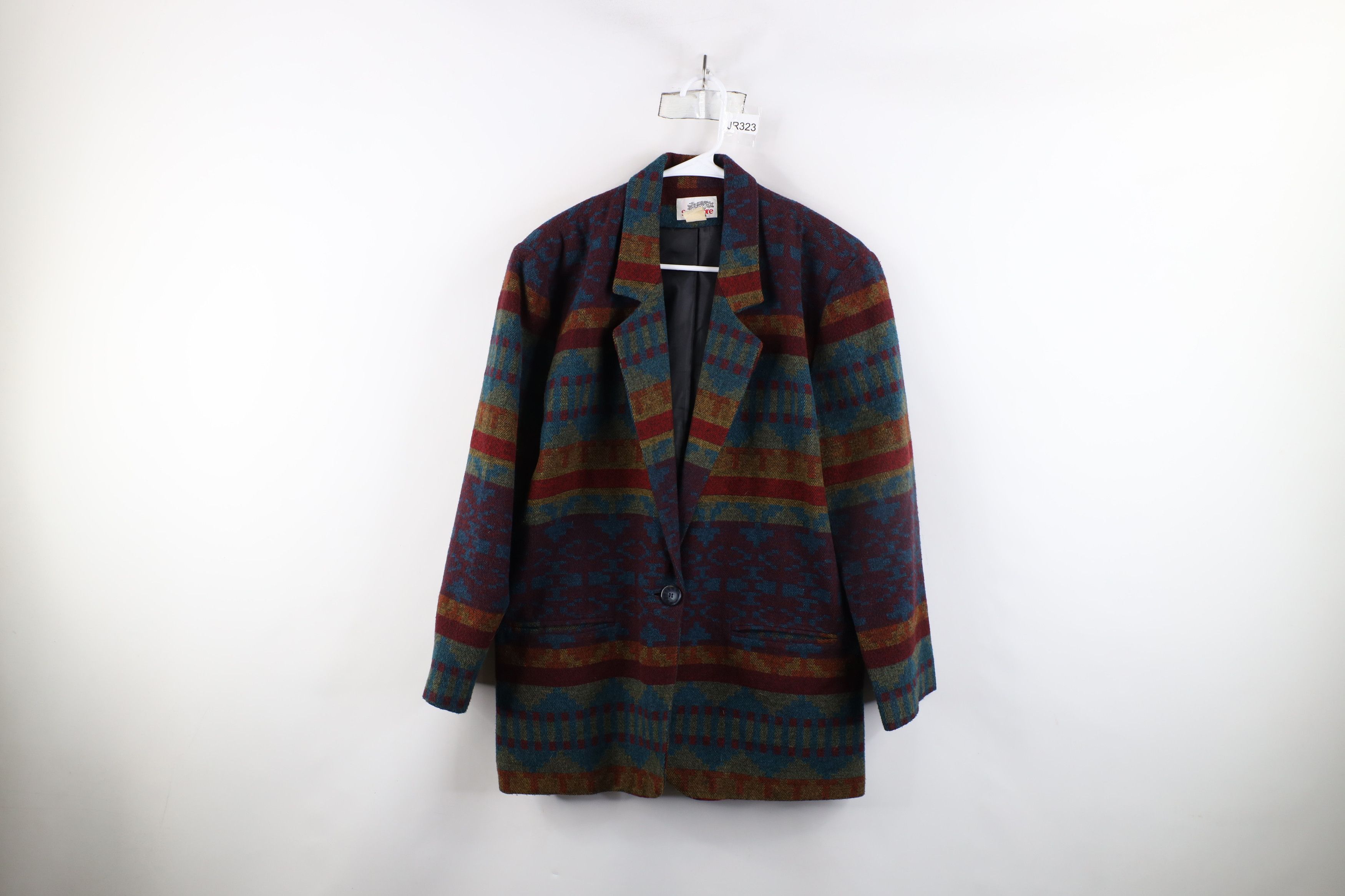 Vintage Vintage 90s Streetwear Southwestern Wool Blend Blazer Jacket Size M / US 6-8 / IT 42-44 - 1 Thumbnail