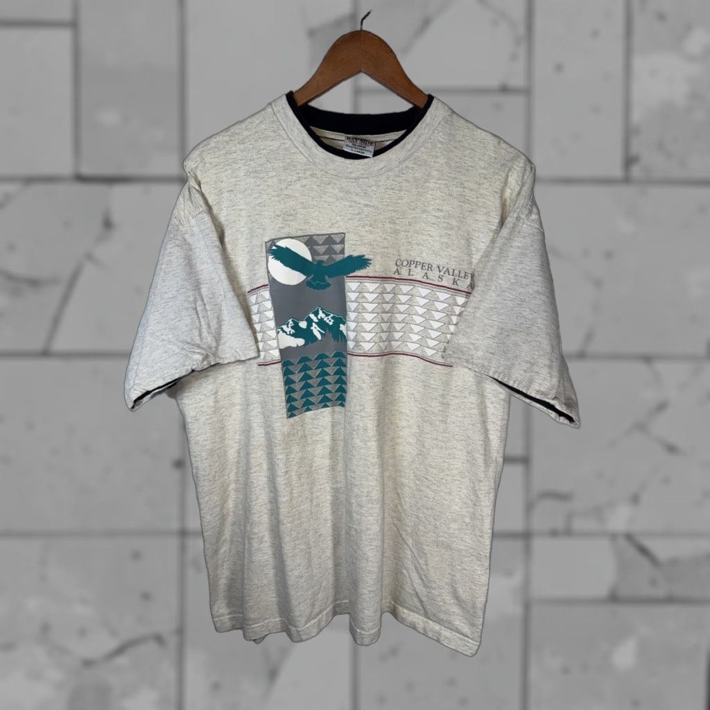 Vintage VTG Bayside T-Shirt Mens XL Gray Stitch USA Bay Side Heavy Duty Tee Songle Size US XL / EU 56 / 4 - 1 Thumbnail