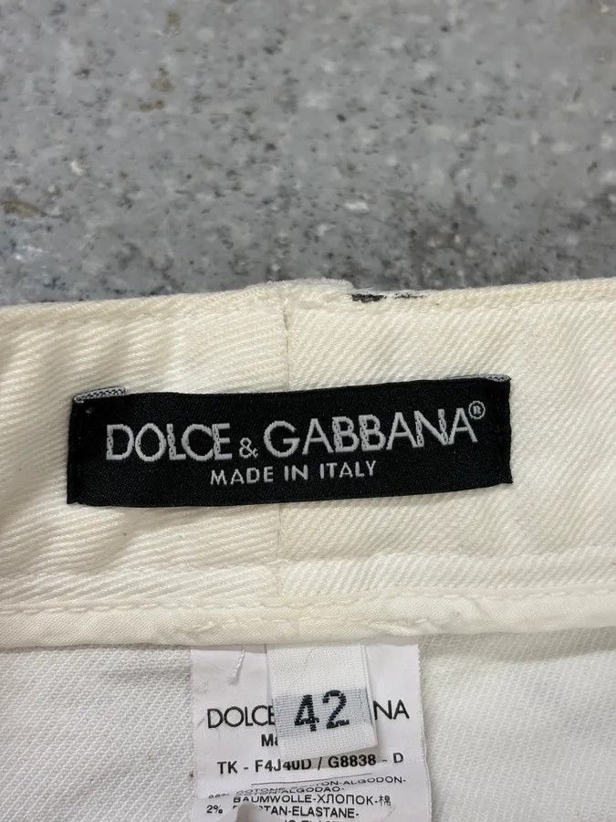 Dolce & Gabbana 2010s Dolce & Gabbana Overprint Stars Black & White Skirt Size 26" / US 2 / IT 38 - 9 Thumbnail