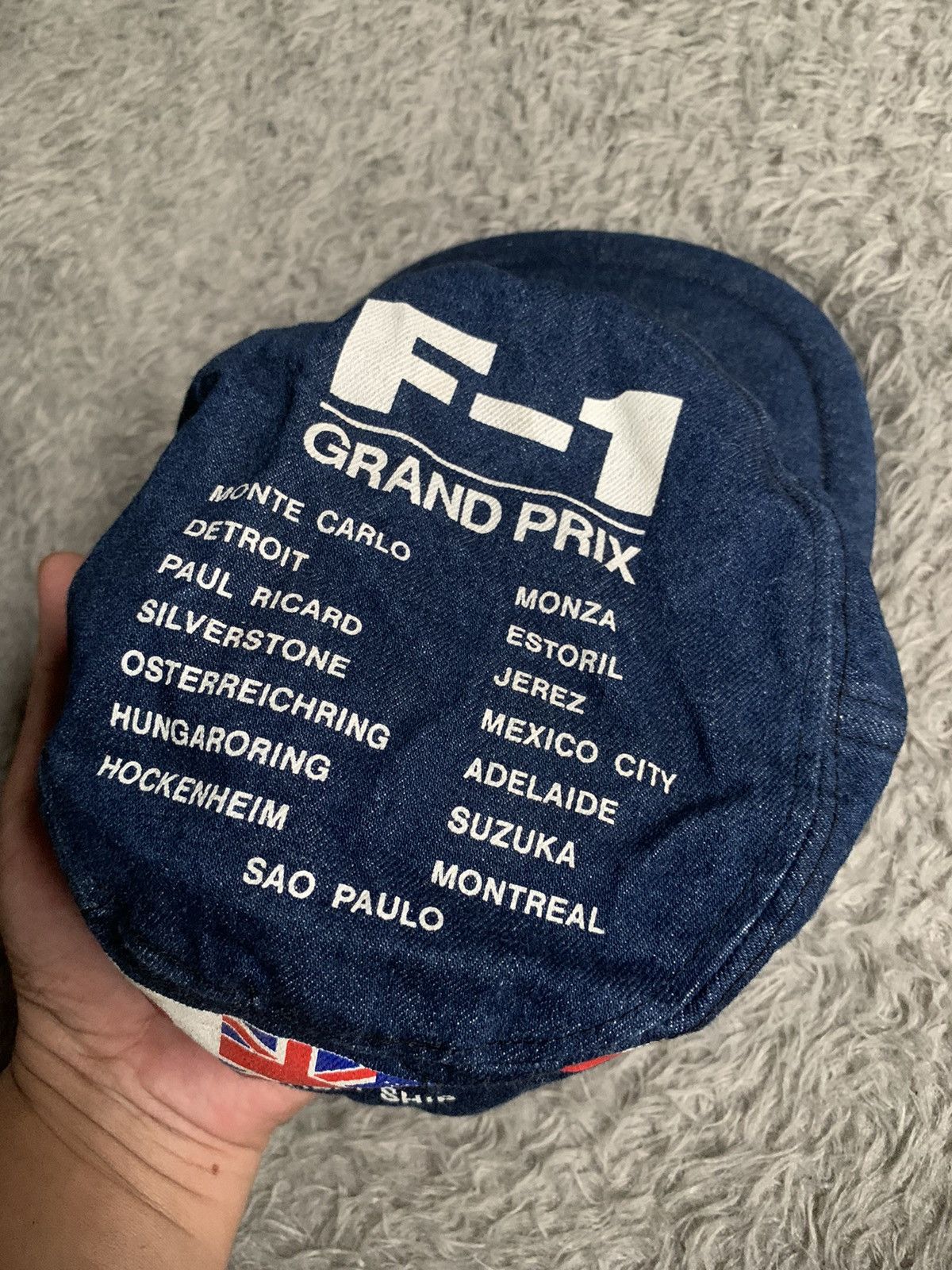 Gear for Sports Vintage F1 Formula 1 Grand Pix World Champion Ship Denim Cap Size ONE SIZE - 5 Thumbnail