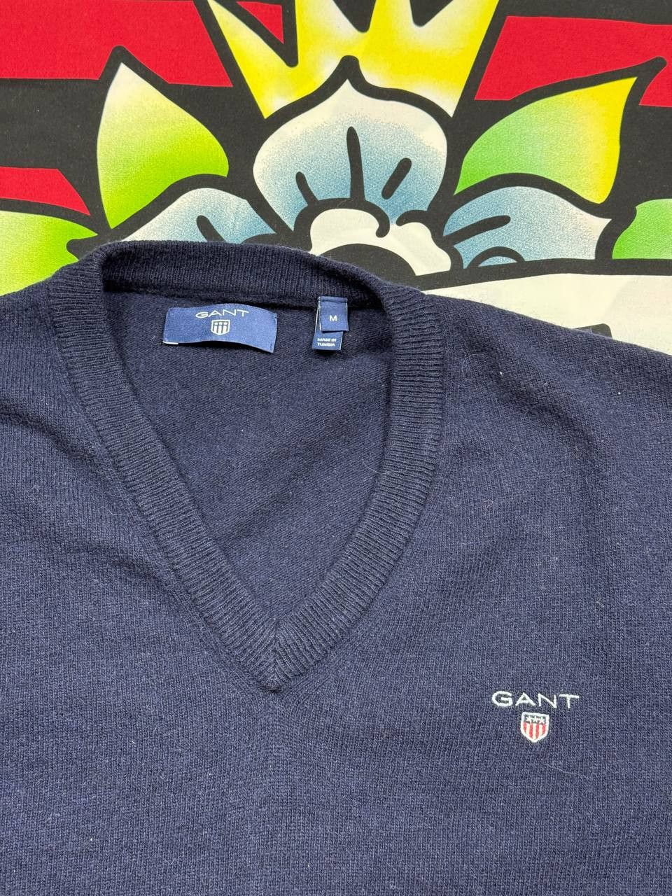 Gant Gant USA wool blue v-neck sweater Size M Size US M / EU 48-50 / 2 - 2 Thumbnail