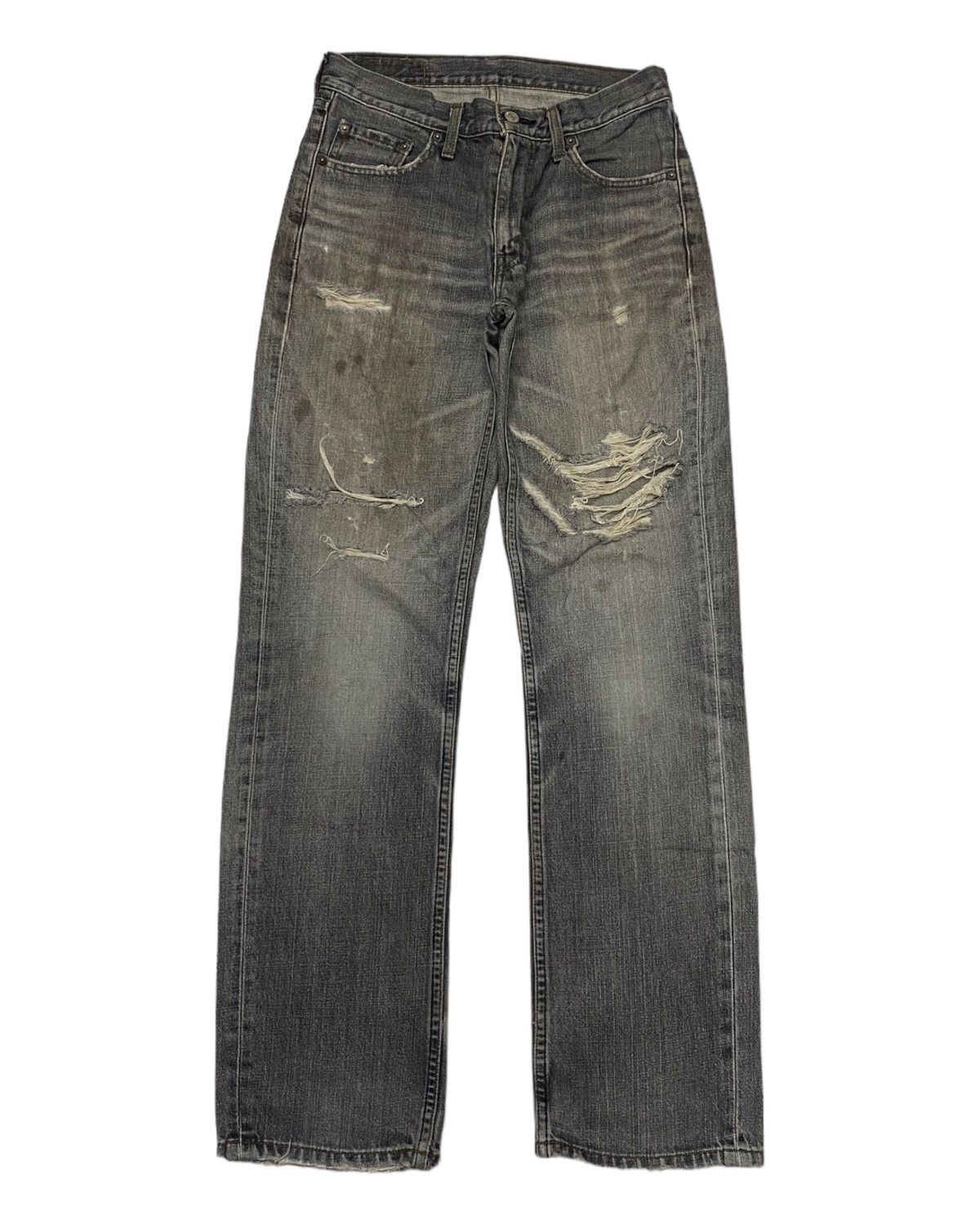 image of Vintage Levis 533 Black Faded Distressed Denim Jeans, Men's (Size 31)