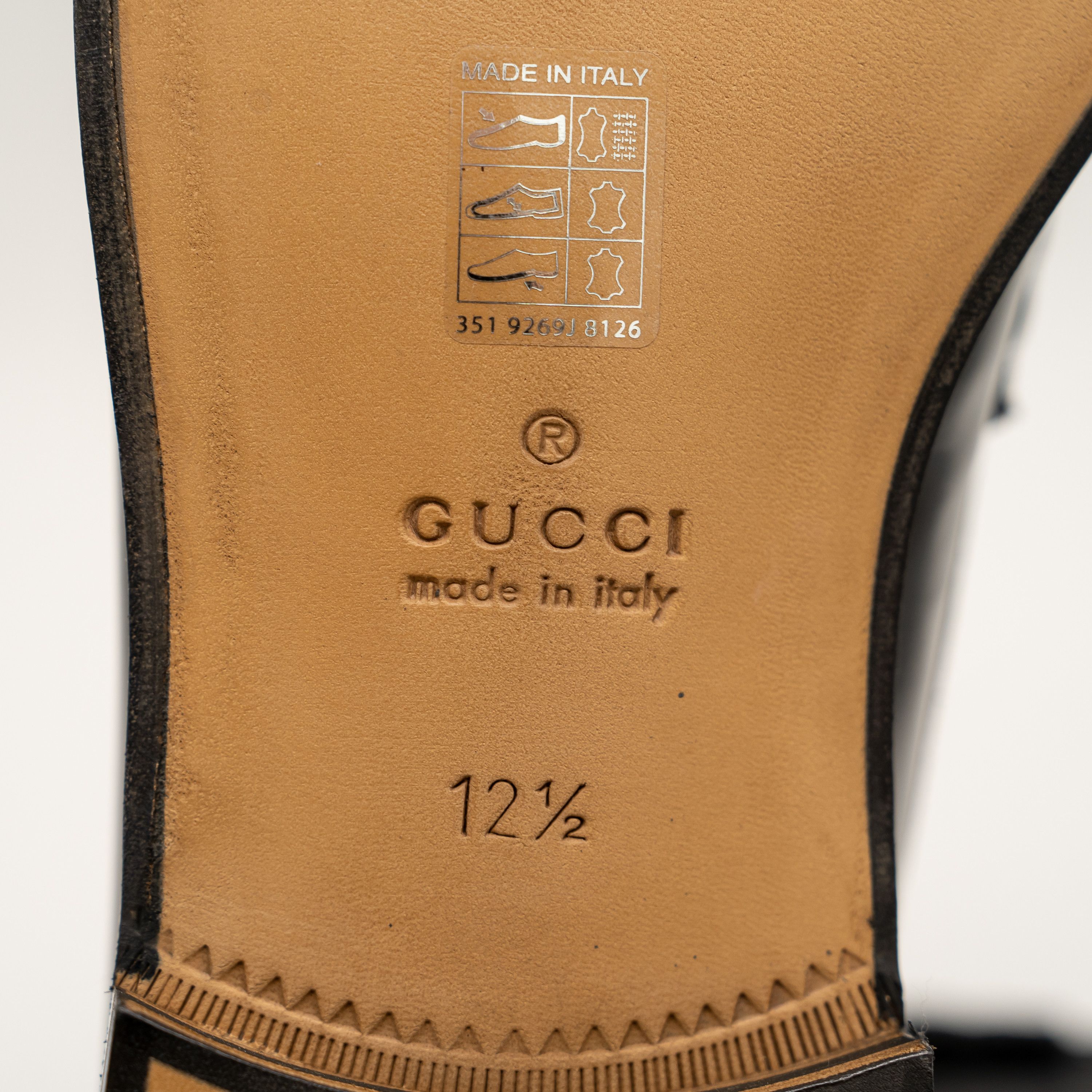 Gucci size 12.5G 13 US Gucci GG Loafer Tassel Black Leather Canvas Size US 13 / EU 46 - 9 Thumbnail