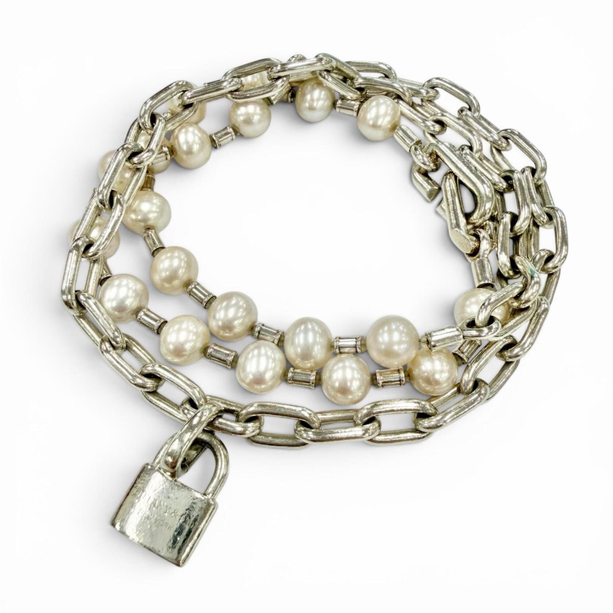 Tiffany & Co. TIFFANY&Co. Tiffany HardWear Pearl Rock AG925 Necklace Bracelet 2-Way Silver Made in Italy Weight 49.19g Women's Comes with Box Size ONE SIZE - 1 Thumbnail