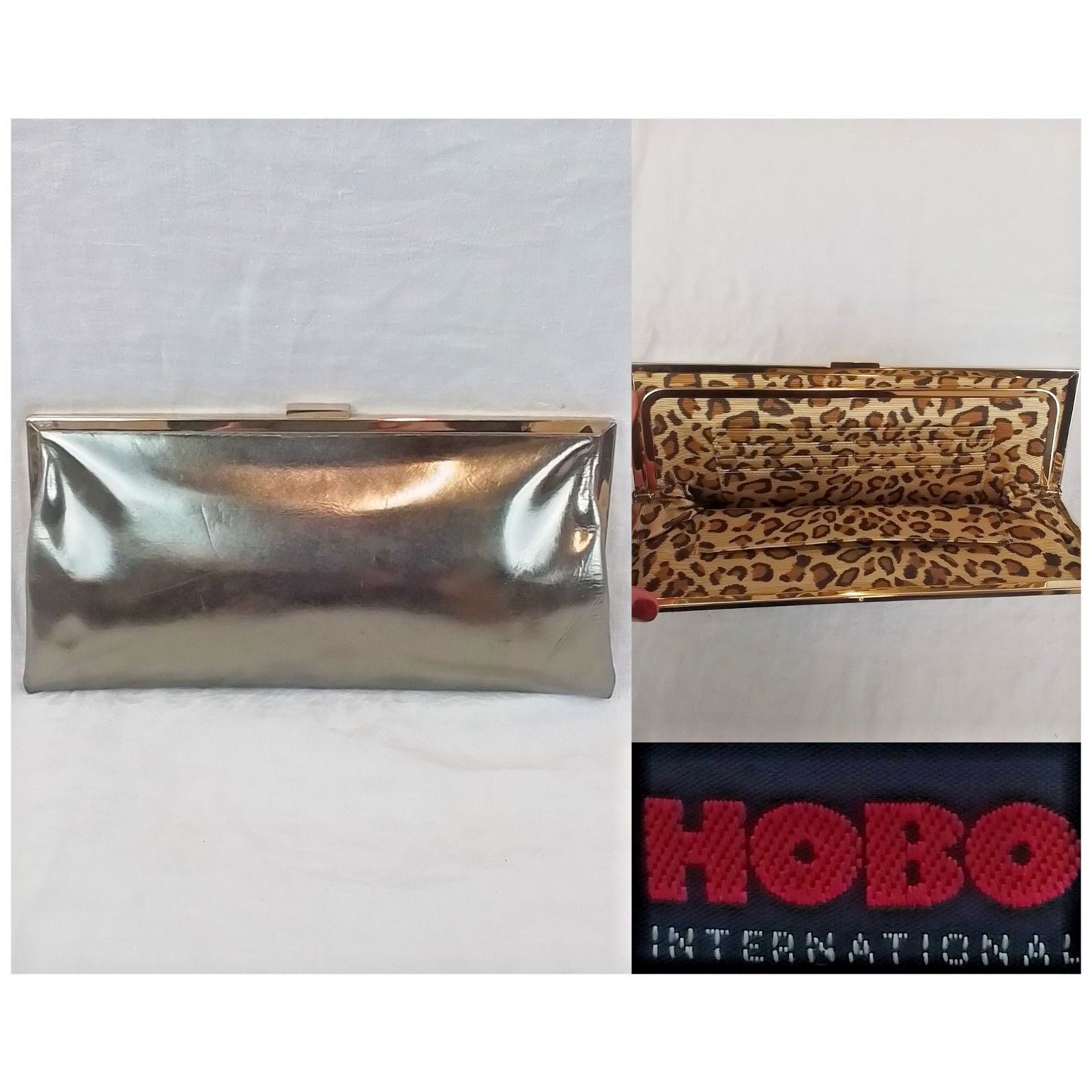 Hobo Hobo International Clutch Purse Metallic Gold w Animal Print Size ONE SIZE - 1 Thumbnail