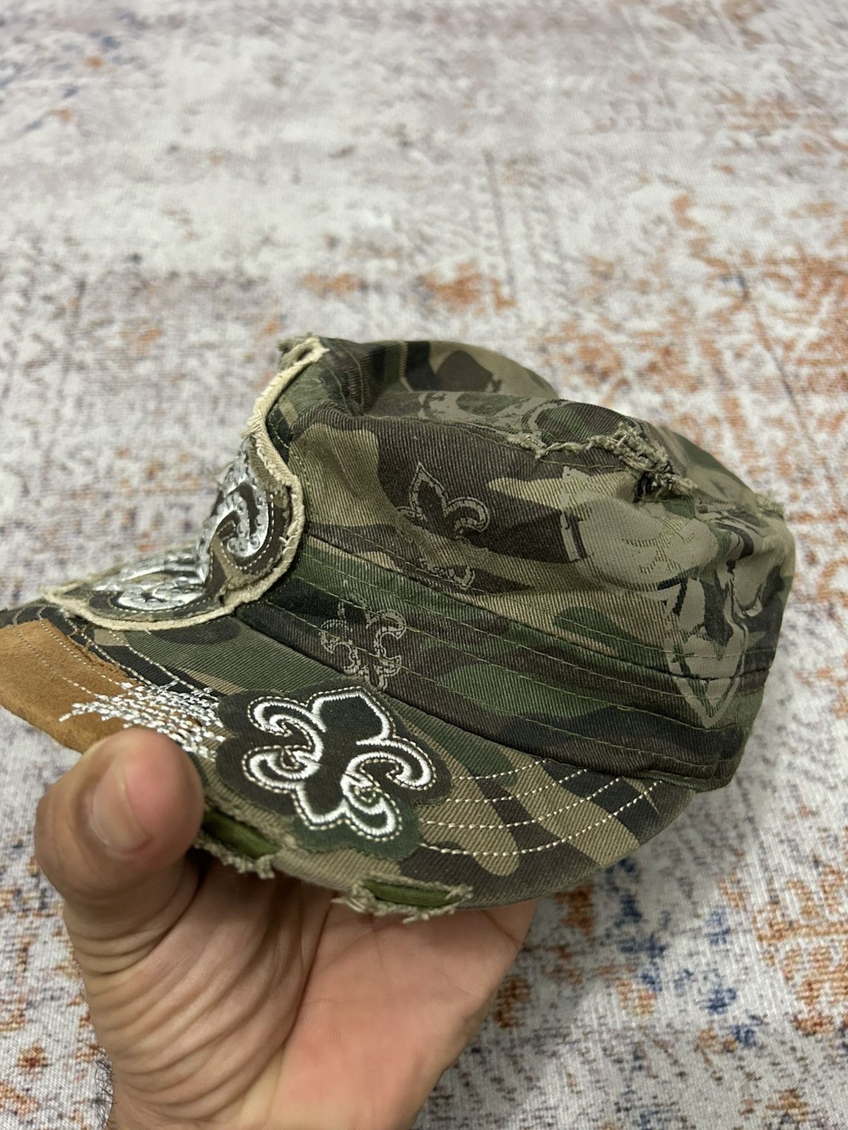 If Six Was Nine Rainbow Cross Camo Swarovski Patrol Caps Size ONE SIZE - 6 Thumbnail