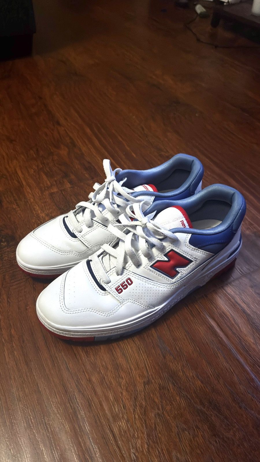 New Balance New Balance White True Red Atlantic Blue Size US 11 / EU 44 - 6 Thumbnail