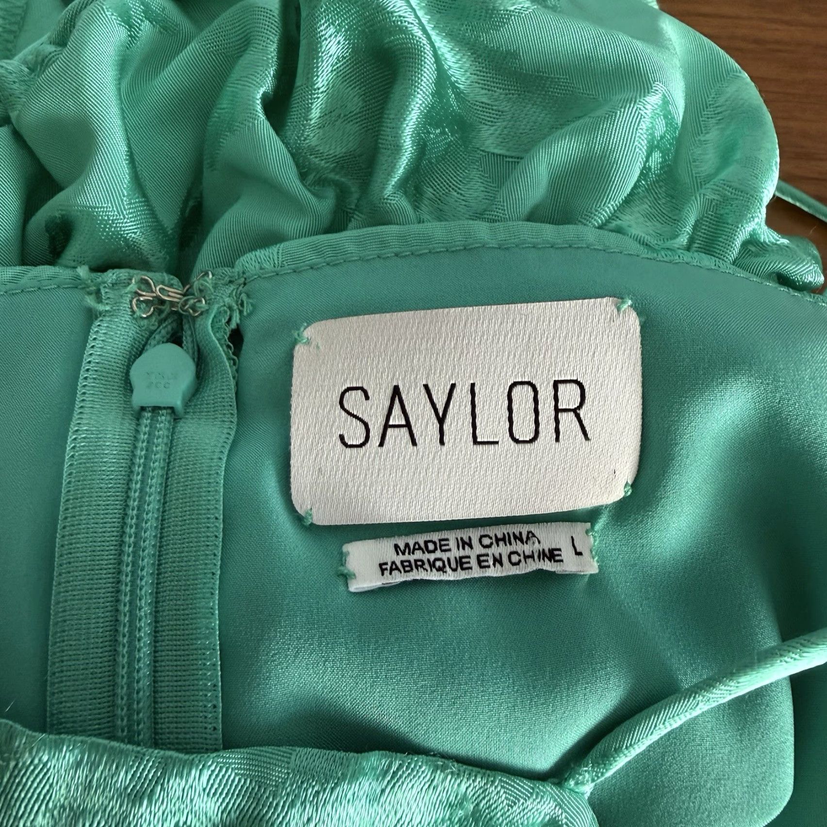 Saylor SAYLOR Gardenia Ruched Jacquard Midi Dress Seafoam L Womens Ruched Jacquard Midi Dress Seafoam Green Seafoam Gardenia L Womens Size L / US 10 / IT 46 - 5 Thumbnail