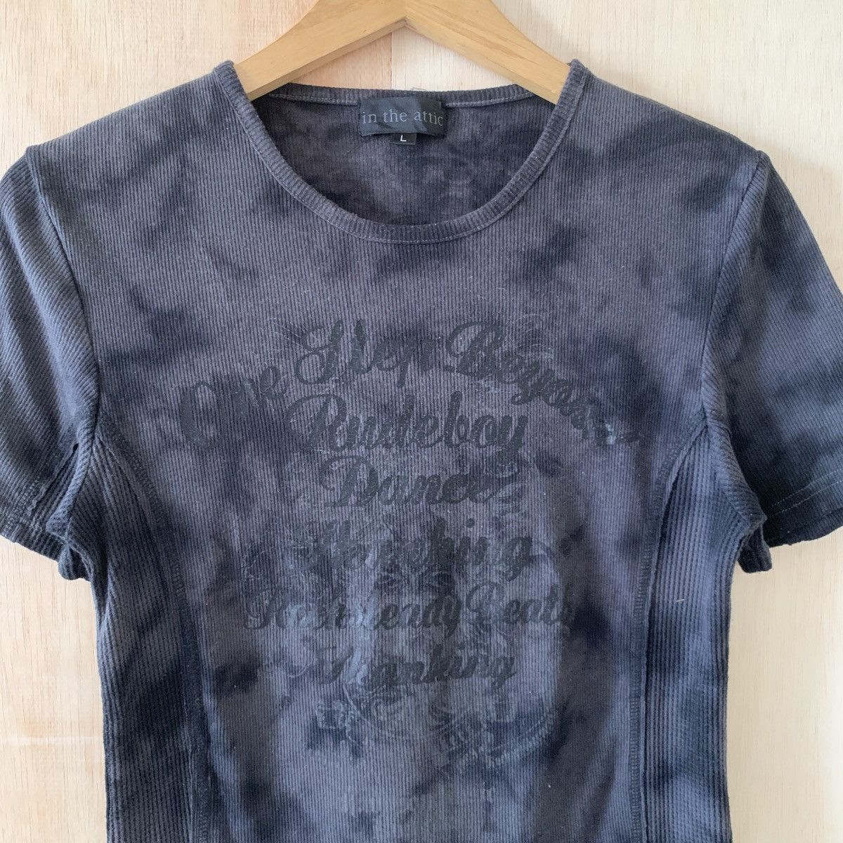 In The Attic Japanese Brand In The Attic Tee Y2K Emo Gothic Poem Style Size US S / EU 44-46 / 1 - 2 Thumbnail