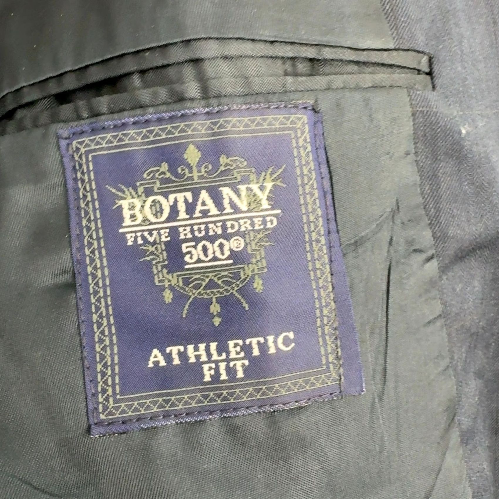 Vintage VINTAGE Botany 500 Blazer Mens Blue Windowpane Athletic Fit Two Button Blazer Wool 42 Regular Medium? Size 42R - 4 Thumbnail