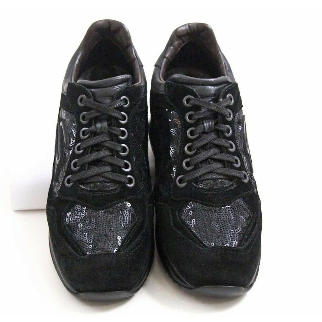 Santoni Santoni Sneakers Black Suede Sequins Womens EU 37 US 7 Size US 7 / IT 37 - 3 Thumbnail