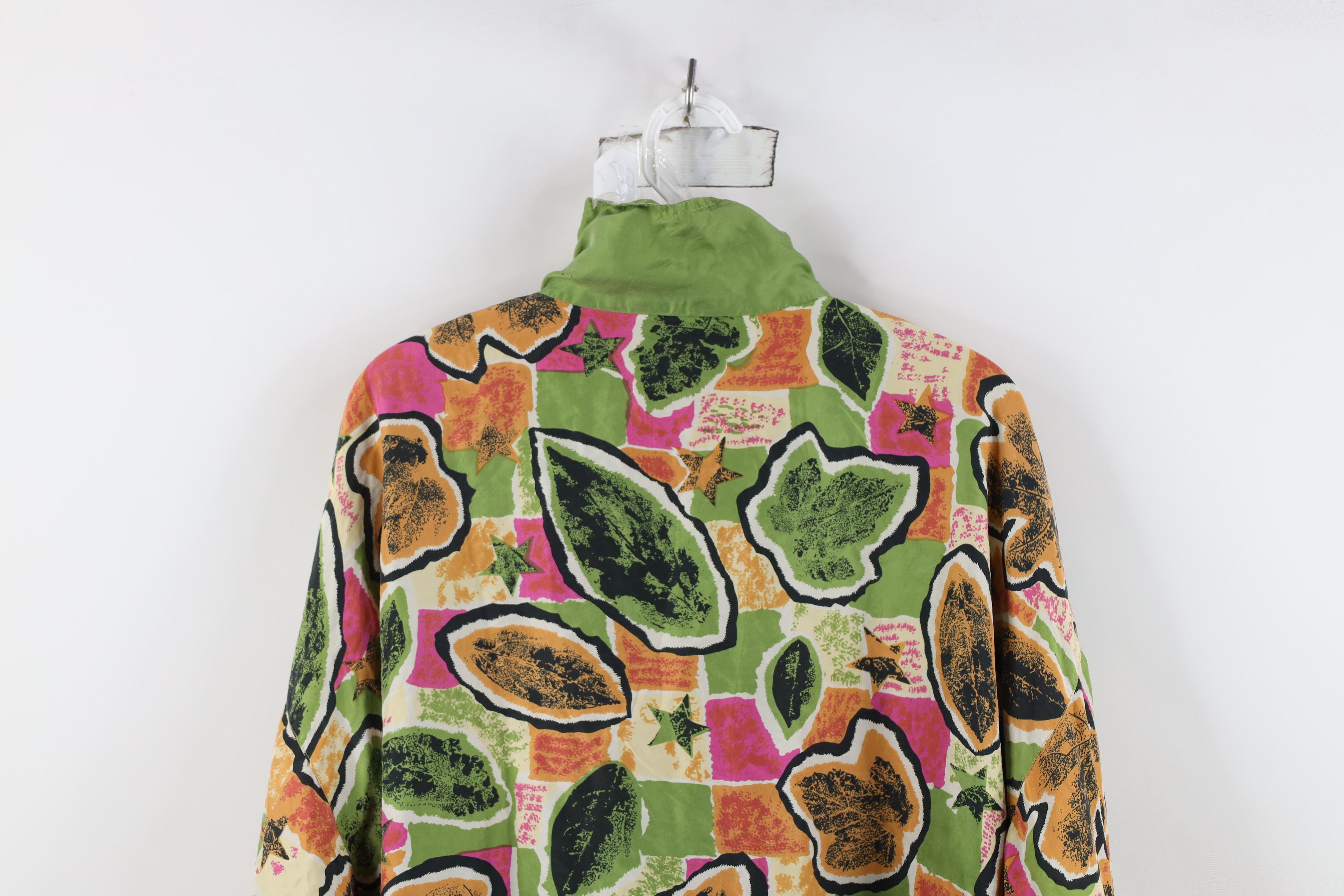 Vintage Vintage 90s Streetwear Nature Leaf Silk Bomber Jacket Size XXL / US 16-18 / IT 52-54 - 14 Thumbnail