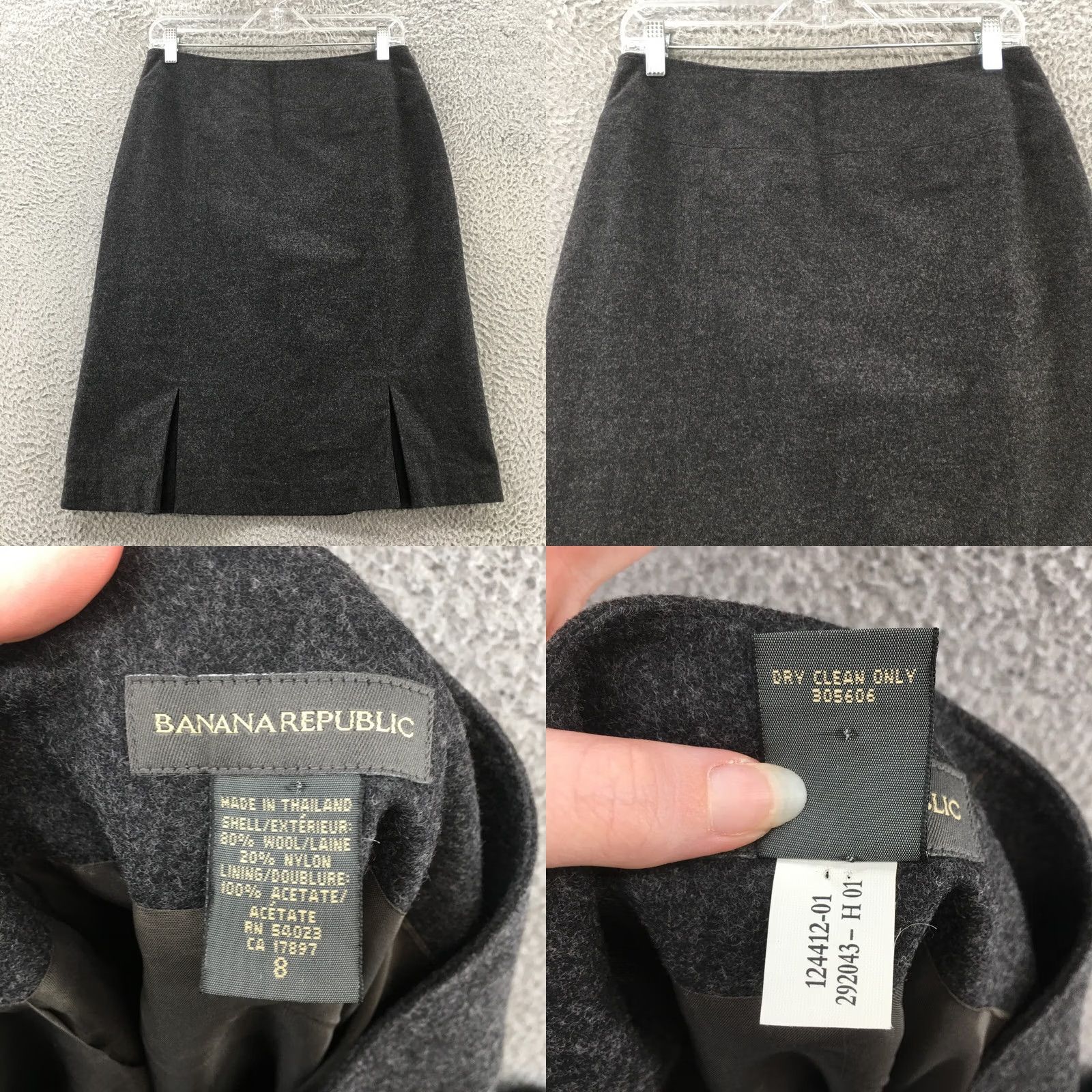 Banana Republic Banana Republic A-Line Wool Skirt Womens 8 Pleated Double Lined Side Zip Casual Size 30" / US 8 / IT 44 - 9 Thumbnail