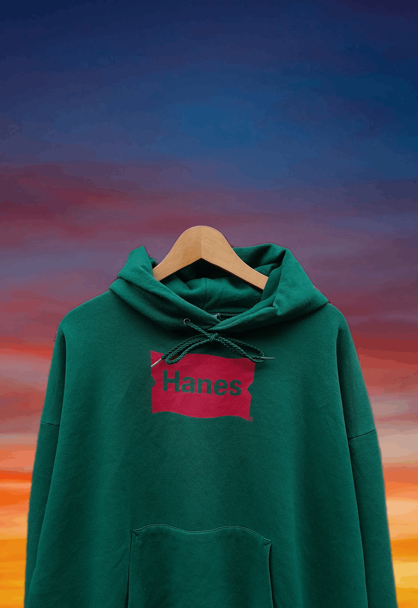 Hanes × Rap Tees × Vintage Vintage 90s Hanes center logo hoodie Size US XL / EU 56 / 4 - 2 Thumbnail