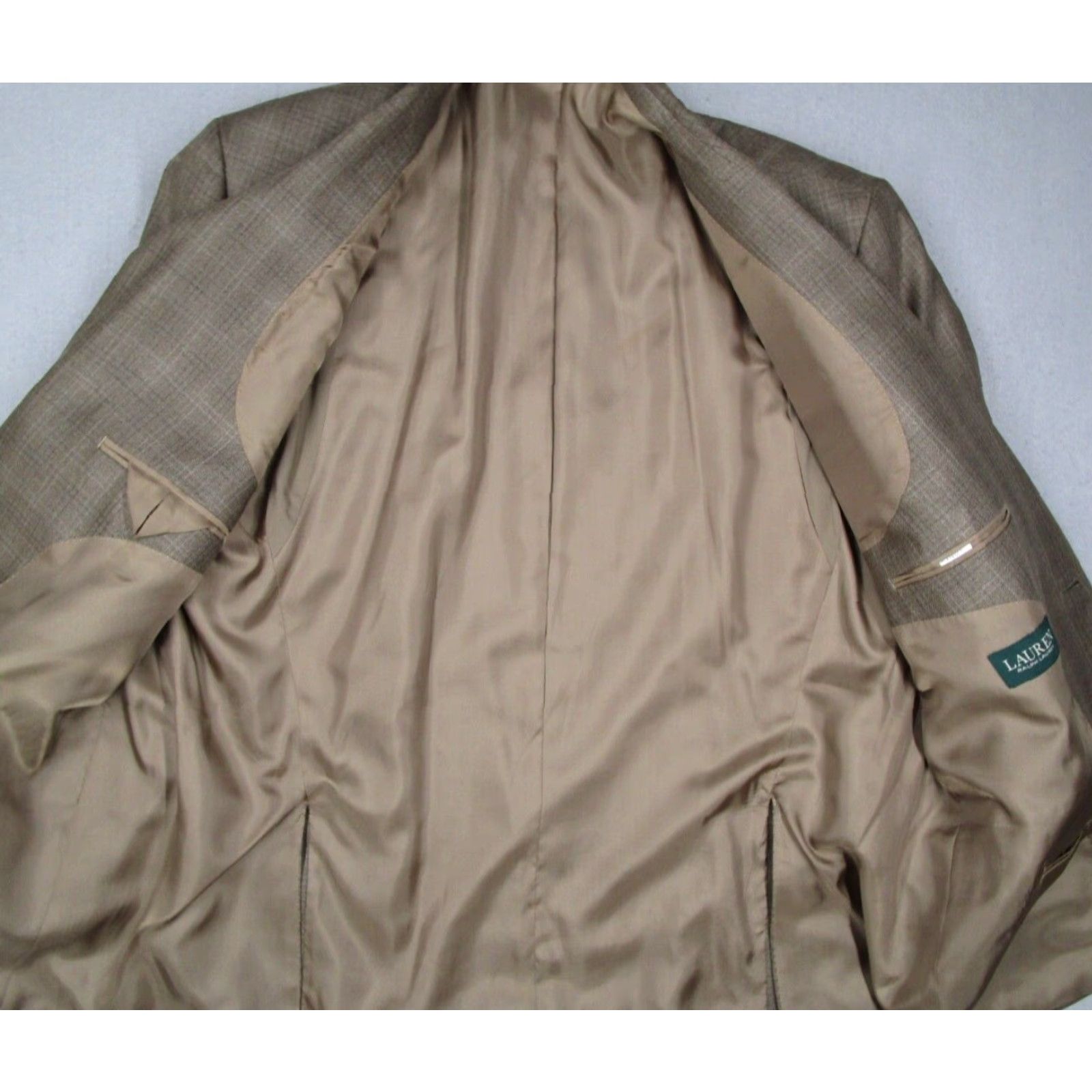 Ralph Lauren Lauren Ralph Lauren Blazer 50 Regular Brown Wool Silk 2 Button Work Jacket Mens Size 50R - 5 Thumbnail