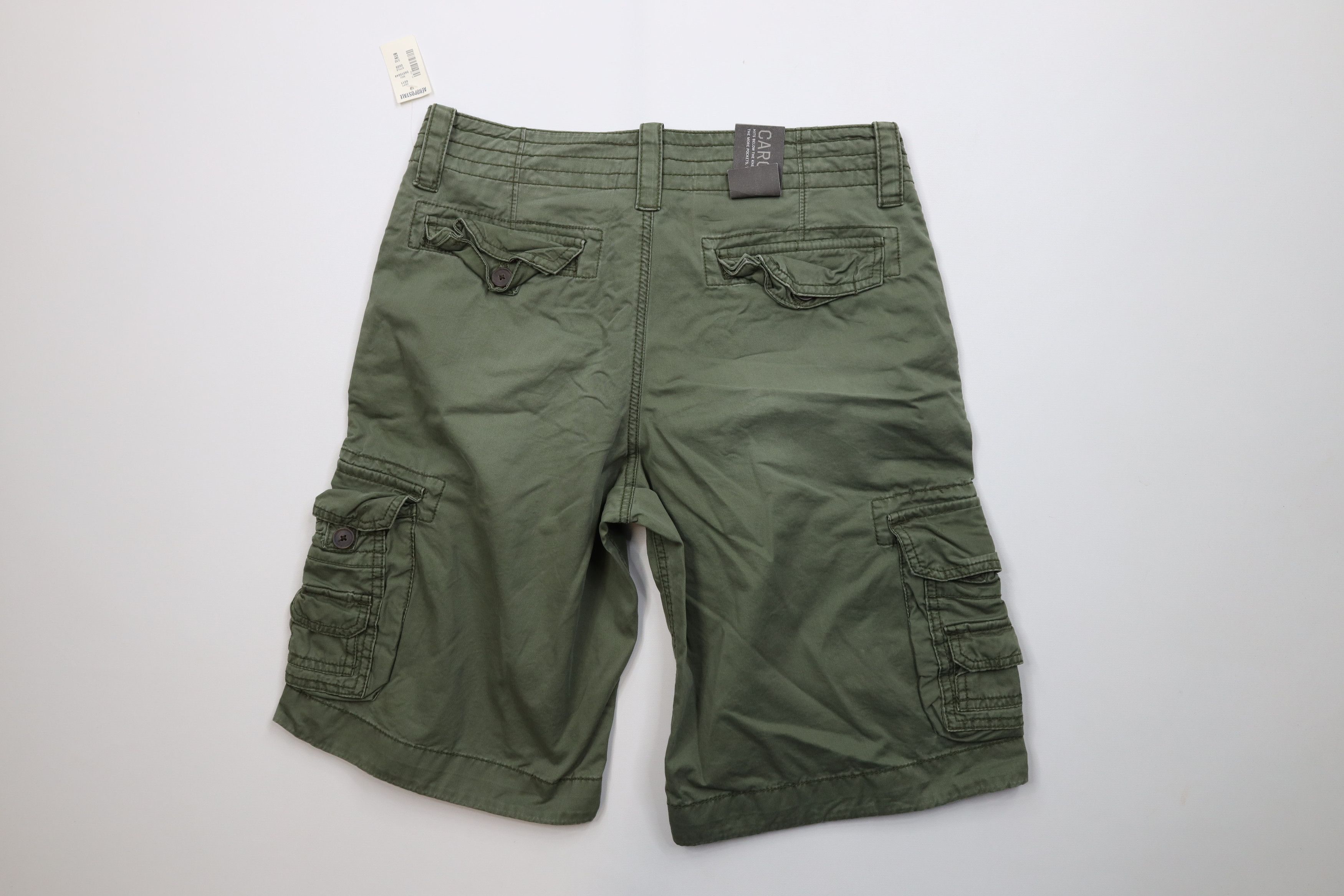 Aeropostale Deadstock Vintage Y2K Aeropostale Surplus Cargo Shorts Green Size US 30 / EU 46 - 7 Thumbnail