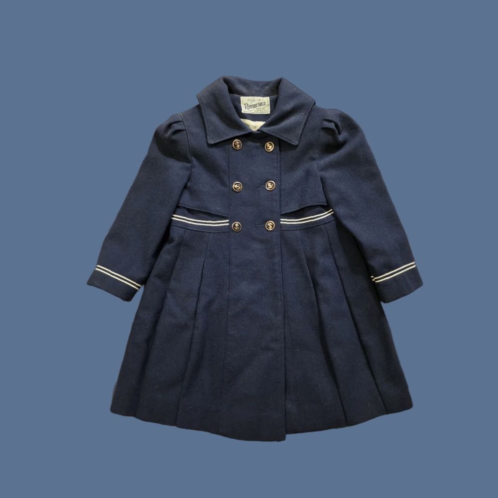 Vintage VINTAGE Rothschild Little Girls Wool Naval Coat Blue USA Union Made Size 6 EUC Size US S / EU 44-46 / 1 - 1 Thumbnail