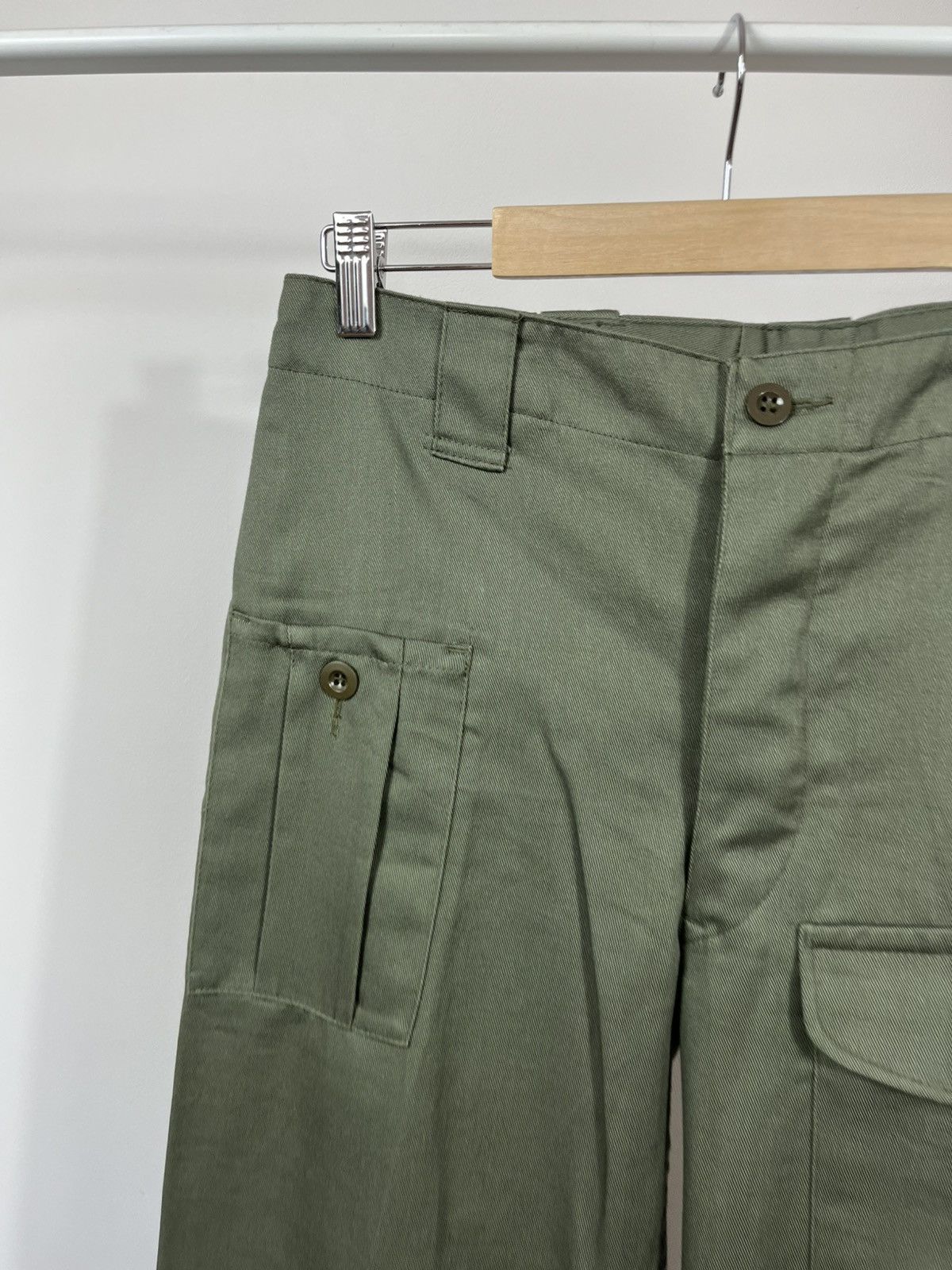 Other Vintage Military Cargo Pants Olive Cotton Army Workwear 88 Size US 32 / EU 48 - 4 Thumbnail