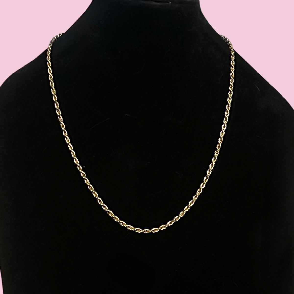 Vintage Vintage gold tone rope chain necklace Size ONE SIZE - 1 Thumbnail