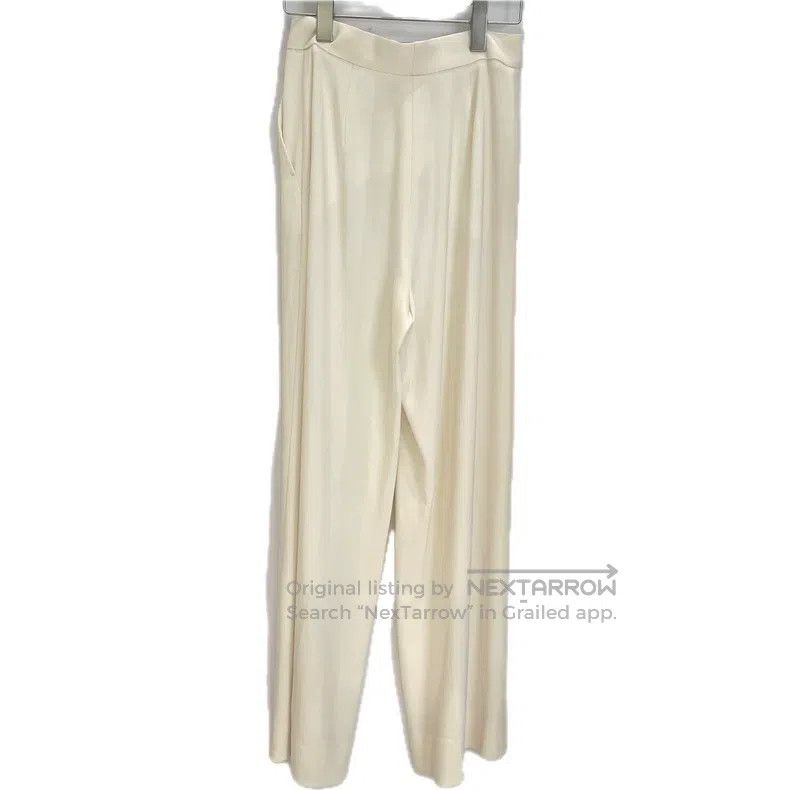 Max Mara Max Mara Beige Wool Casual Trousers Size 35" - 2 Thumbnail