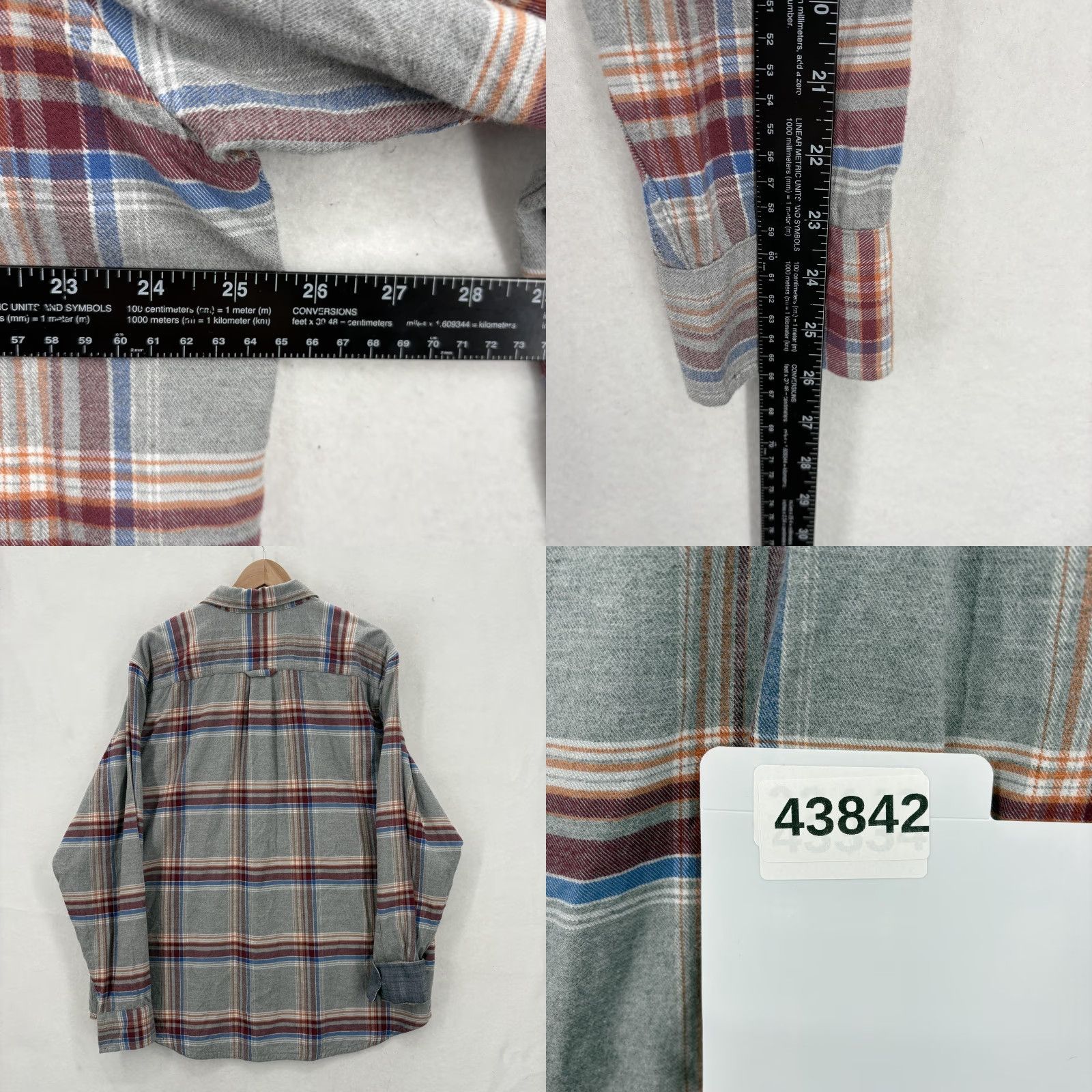 Tommy Bahama Tommy Bahama Shirt Mens Extra Large Gray Plaid Canyon Beach Flannel Button Front Shirt Size US XL / EU 56 / 4 - 8 Thumbnail