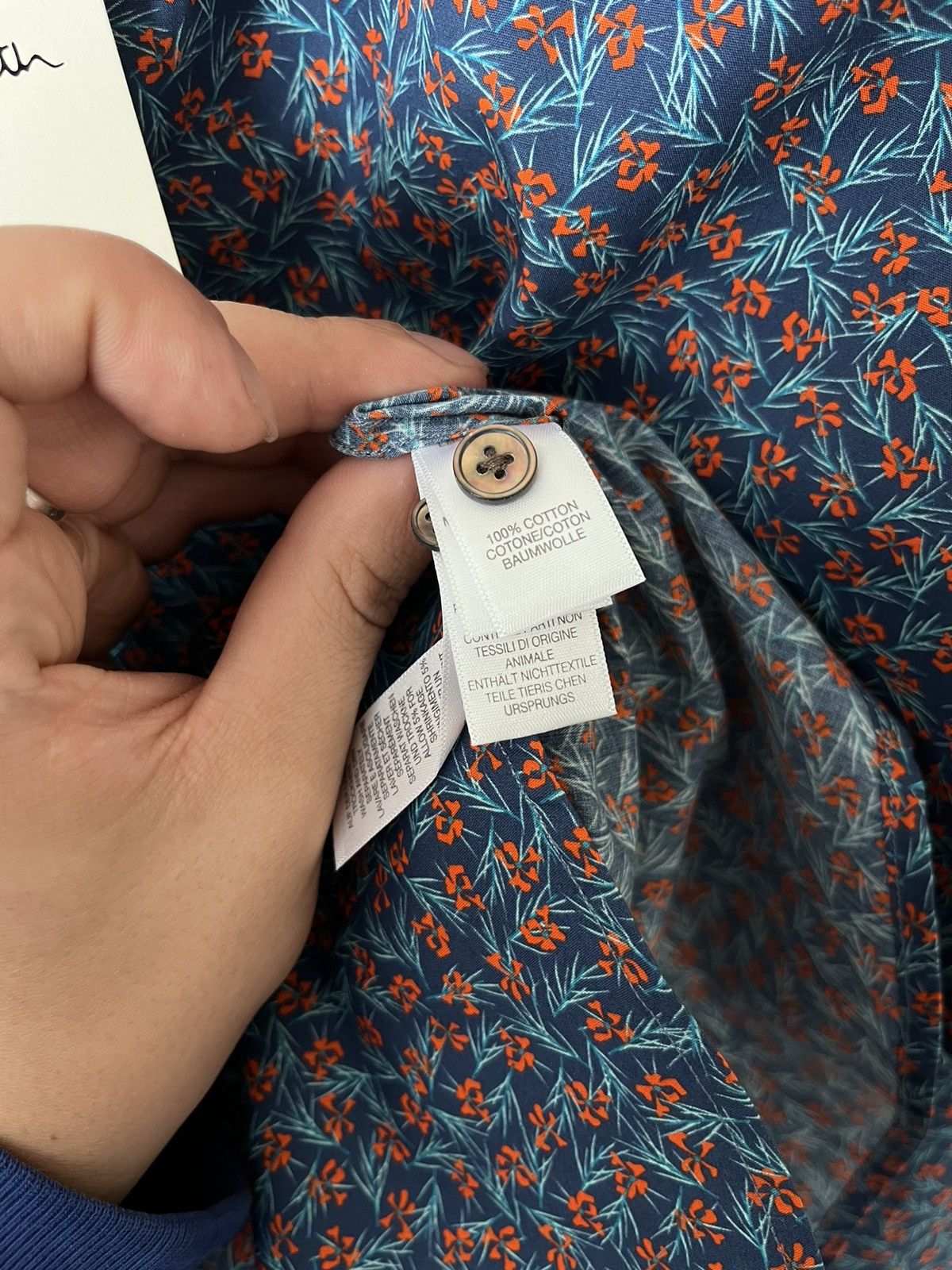 Paul Smith Paul Smith Long Sleeve Shirt Floral Motive Flowers Button Up Size US XL / EU 56 / 4 - 6 Thumbnail