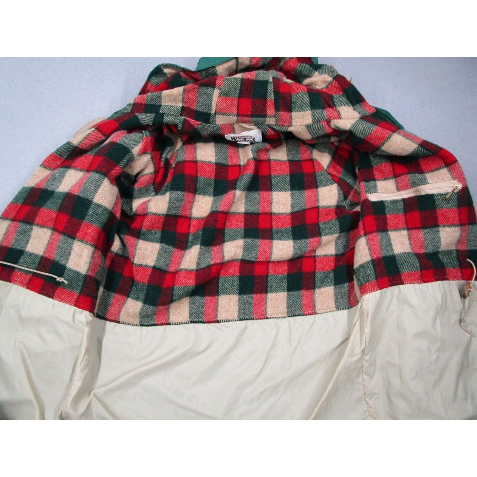 Vintage VINTAGE WOOLRICH Men's Medium Green Full Zip Wool Lined Hooded Parka Jacket Made in USA 90s Retro Size US M / EU 48-50 / 2 - 3 Thumbnail