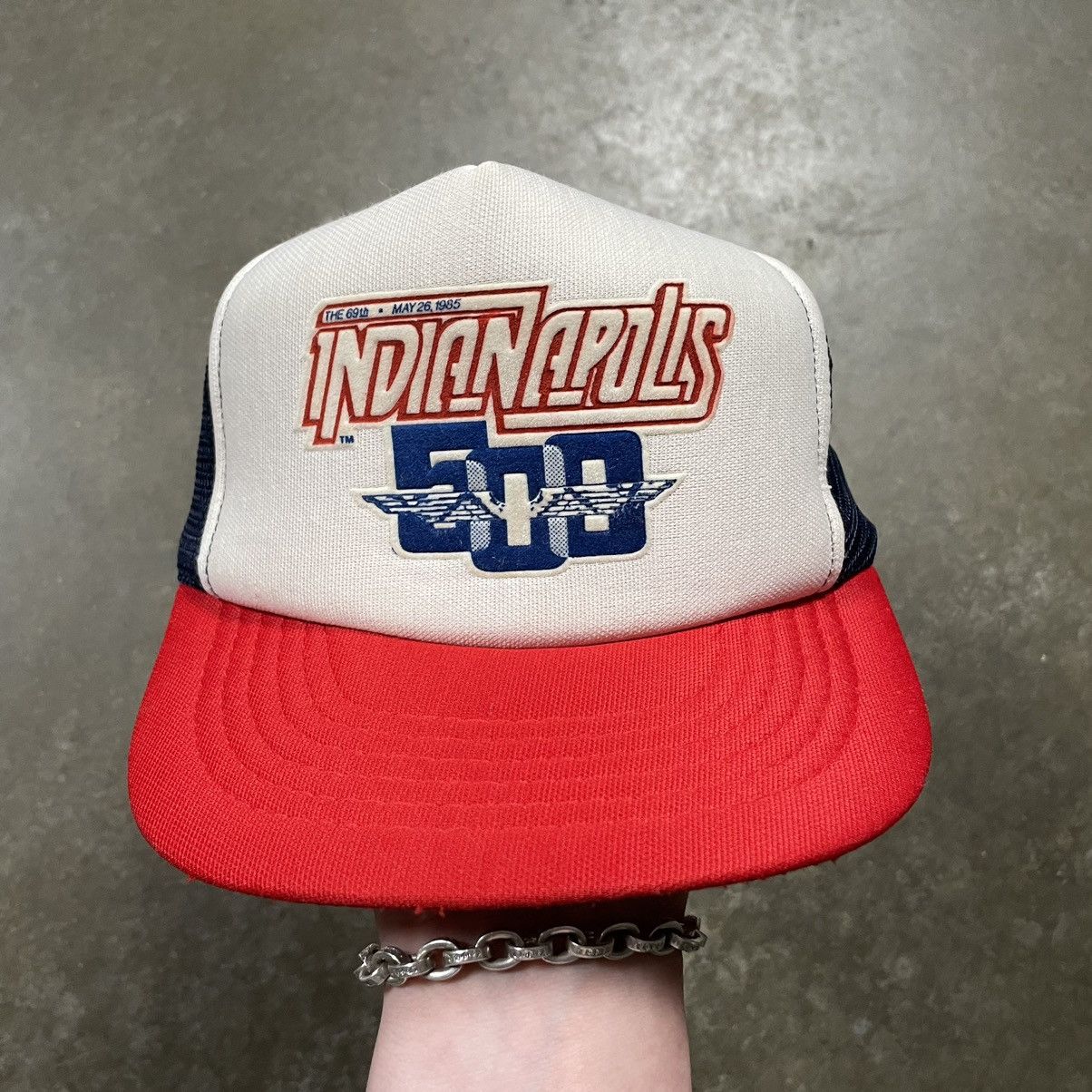 NASCAR × Vintage Vintage NASCAR Indianapolis 500 SnapBack Trucker Hat 80s Size ONE SIZE - 2 Thumbnail