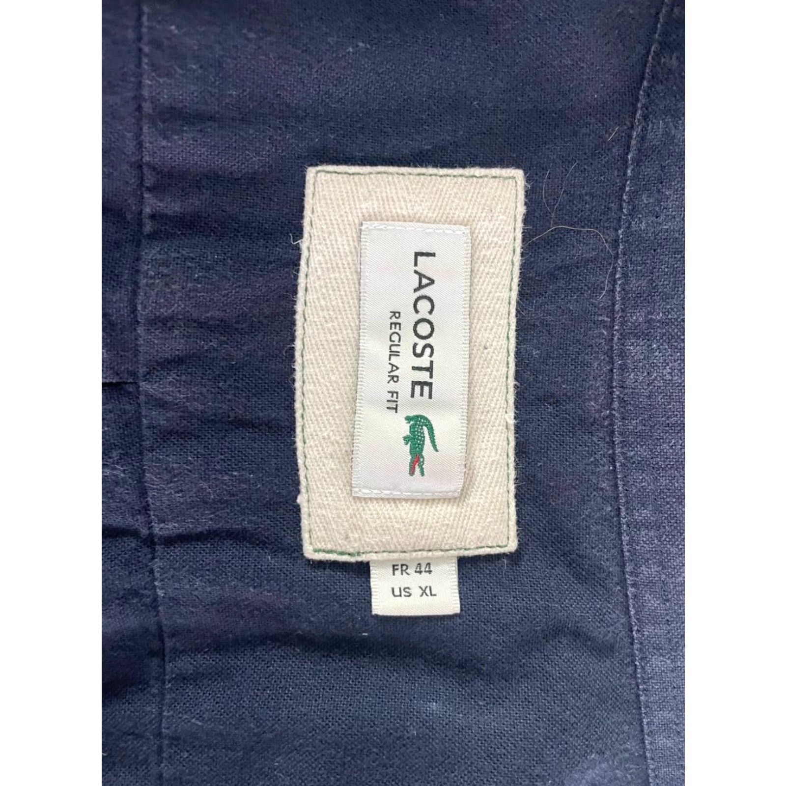 Lacoste Lacoste Mens Regular Fit Button-Down Shirt XL Cotton Blue Long Sleeve Size US XL / EU 56 / 4 - 4 Thumbnail