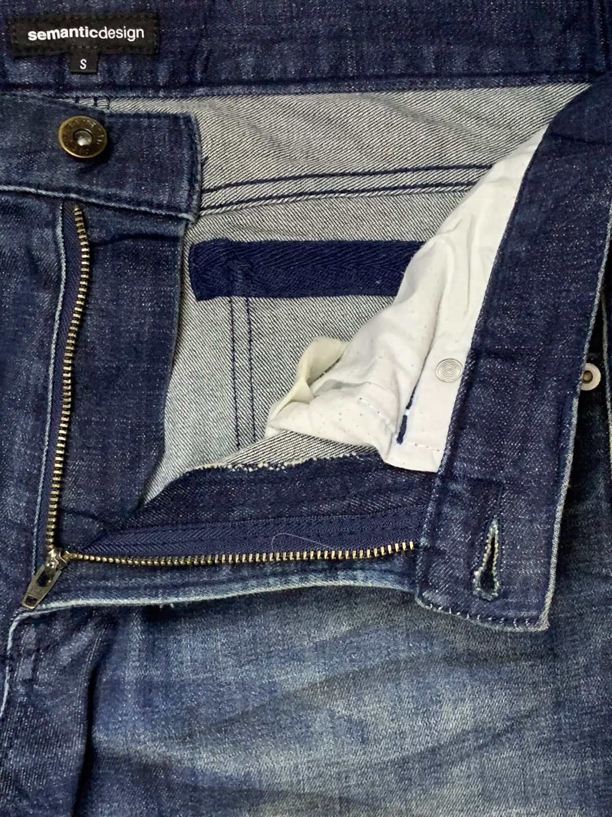 Japanese Brand × semanticdesign Vintage Japanese Semantic Design Indigo Mud Wash Jeans Size US 30 / EU 46 - 9 Thumbnail