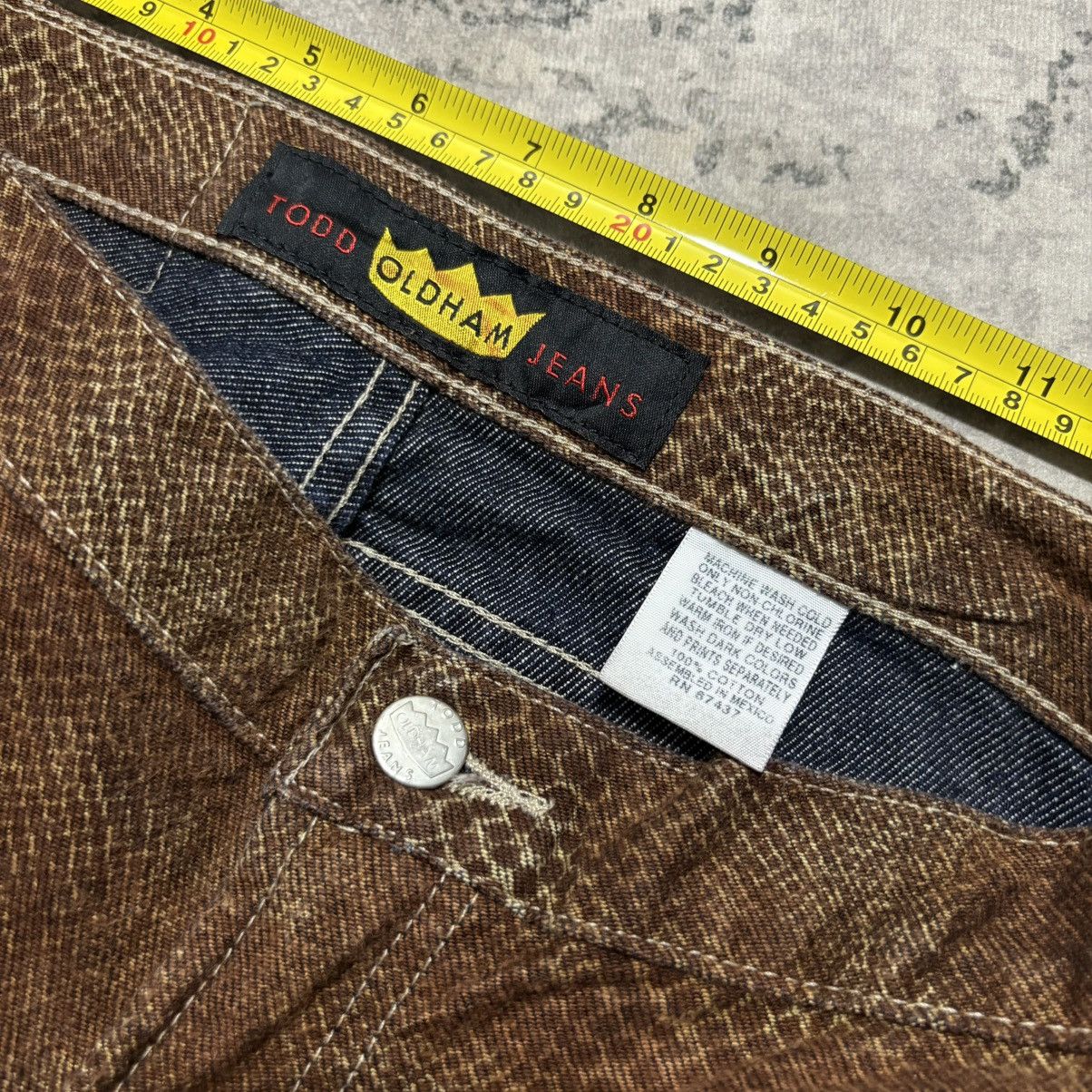 Todd Oldham Rare! Todd Oldham snakeskin printed jeans Size 29" - 4 Thumbnail