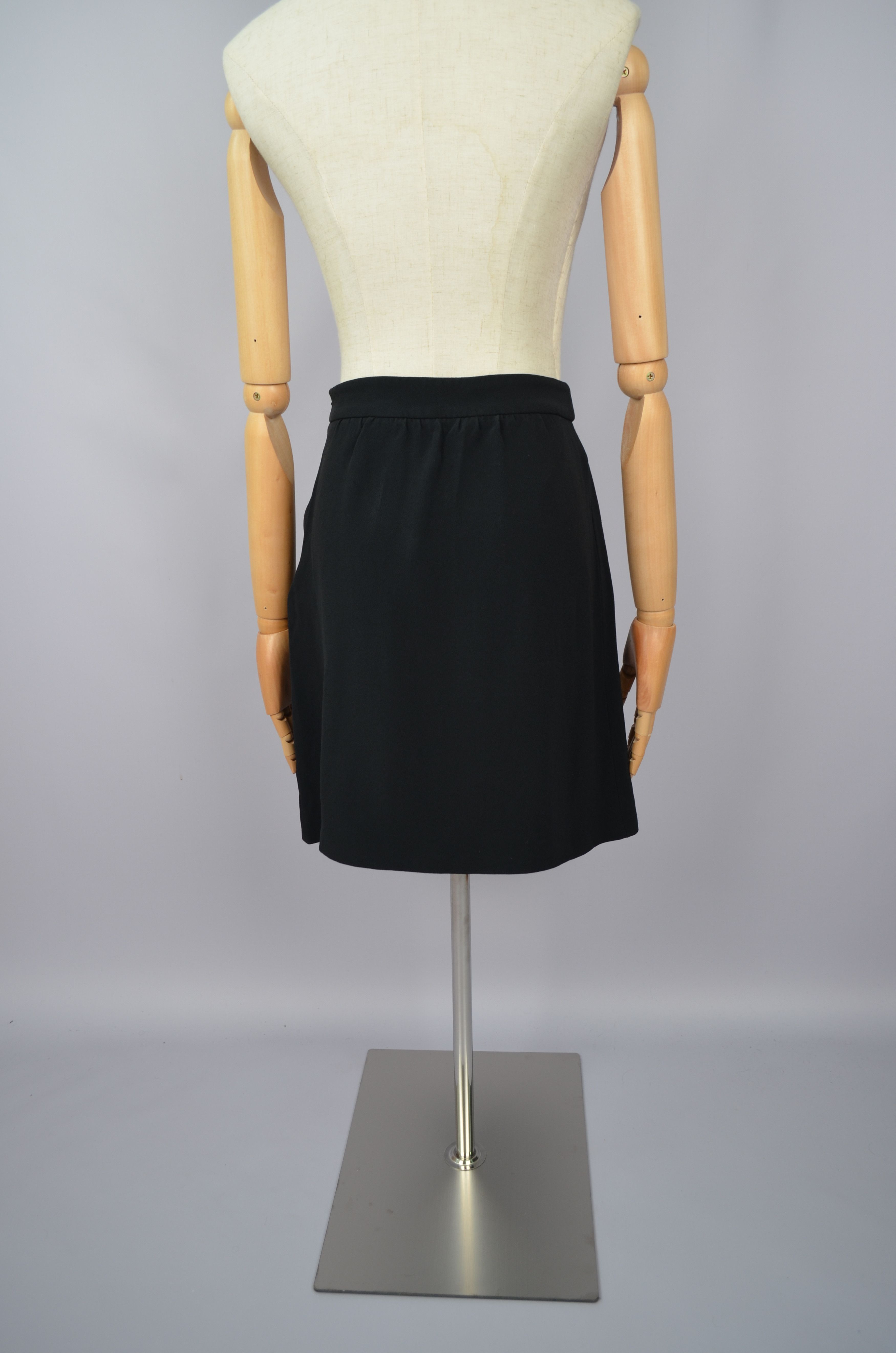 Miu Miu × Prada Miu Miu Prada Dark Navy Skirt Acetate Viscose Size IT40 Size 30" / US 8 / IT 44 - 7 Thumbnail