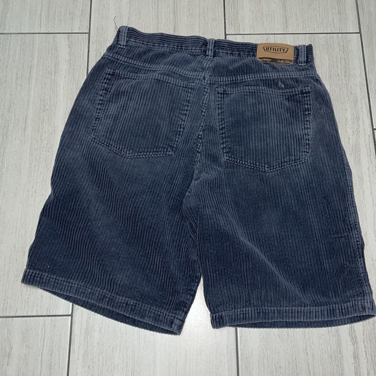 Vintage Utility 90s Corduroy Baggy Shorts Size US 36 / EU 52 - 3 Thumbnail