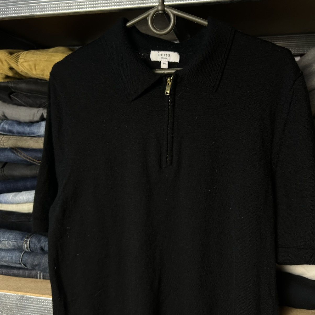 Reiss Luxury Reiss Designer 1/3 zip wool oldmoney polo size M Size US M / EU 48-50 / 2 - 2 Thumbnail