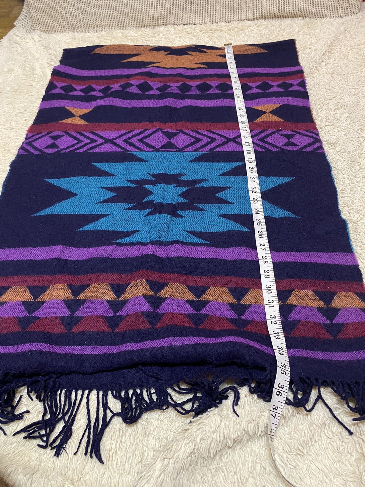 Vintage ‼️VINTAGE NAVAJO SCARF/MUFLLER VERY RARE‼️ Size ONE SIZE - 5 Thumbnail