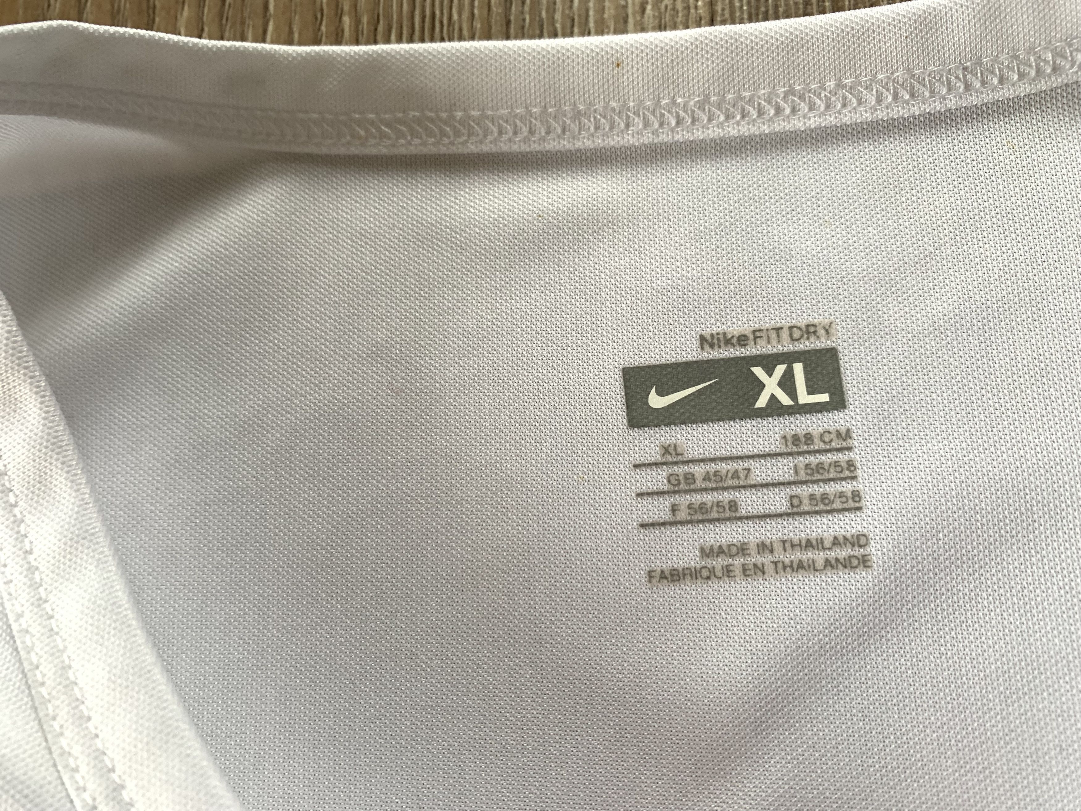 Nike × Vintage Nike Fit Dry White Reflective Logo T Shirt Size US XL / EU 56 / 4 - 6 Thumbnail