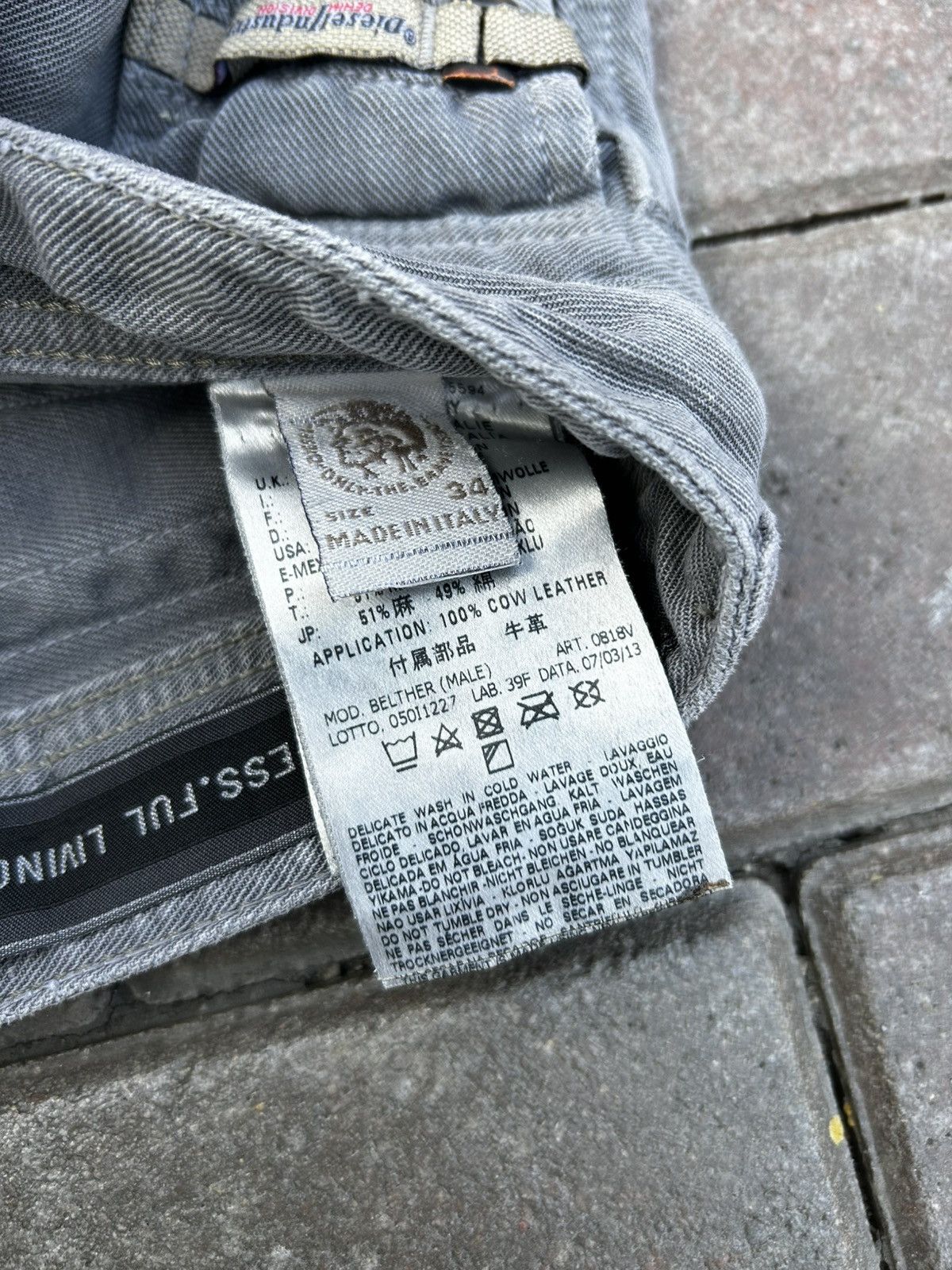 Designer × Diesel × Vintage Diesel Belther Jeans Size US 34 / EU 50 - 4 Thumbnail