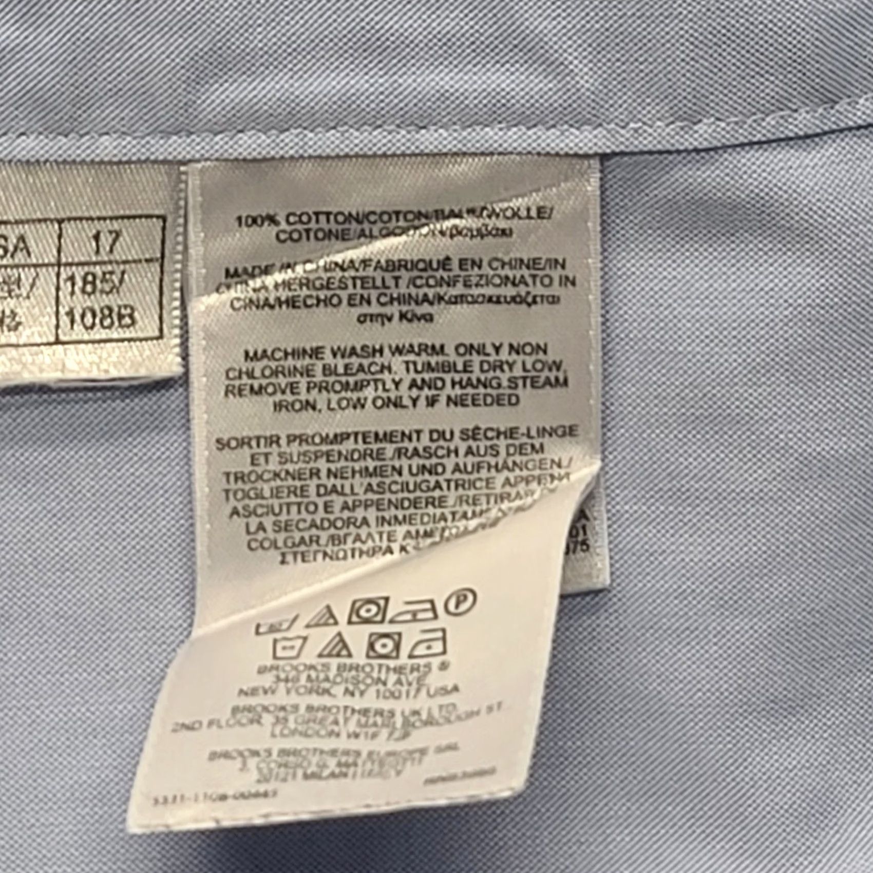 Brooks Brothers Brooks Brothers Shirt Mens 17-4/5 Regent Tailored Fit Non Iron Blue Dress Shirt Blue Button-Up Long Sleeve Casual Business Men Regular Size 17-4/5 Size 46R - 7 Thumbnail