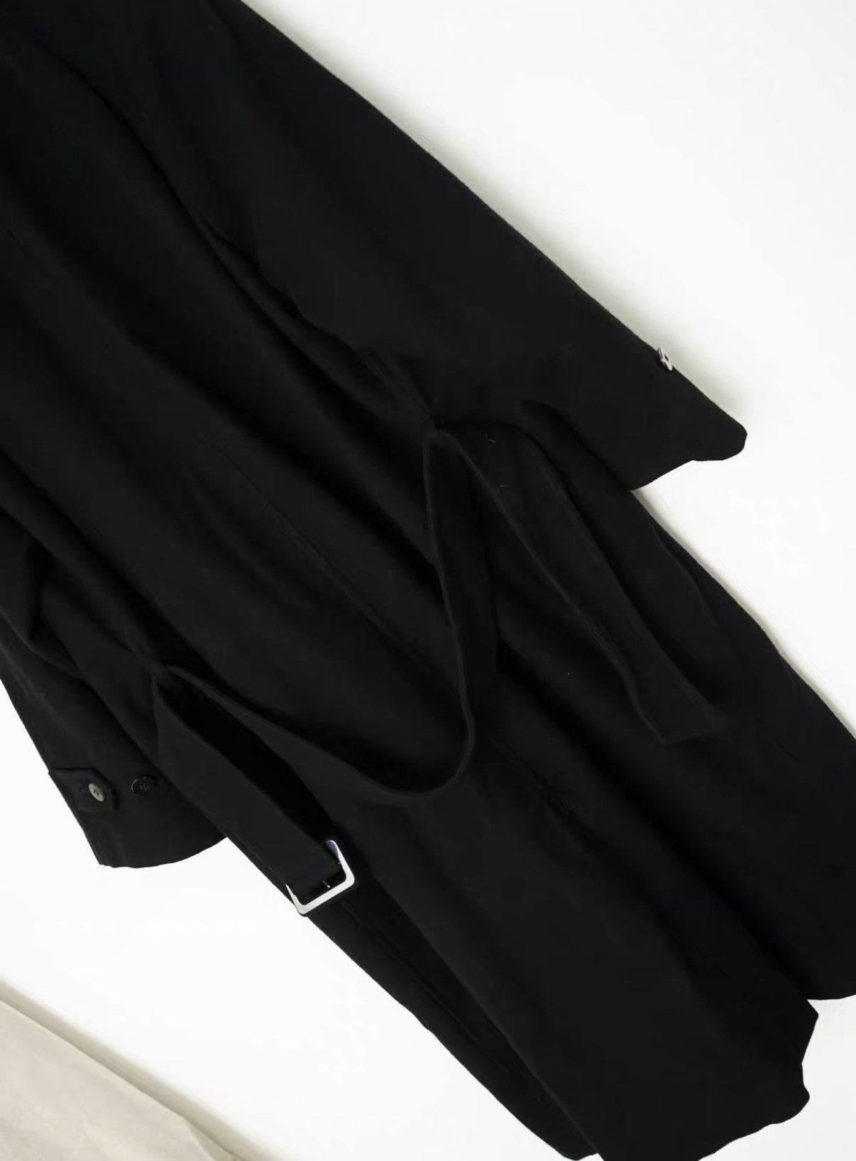 Comme des Garcons Comme des Garçons Leather Collar Paneled Long Wool Coat Size US M / EU 48-50 / 2 - 9 Thumbnail