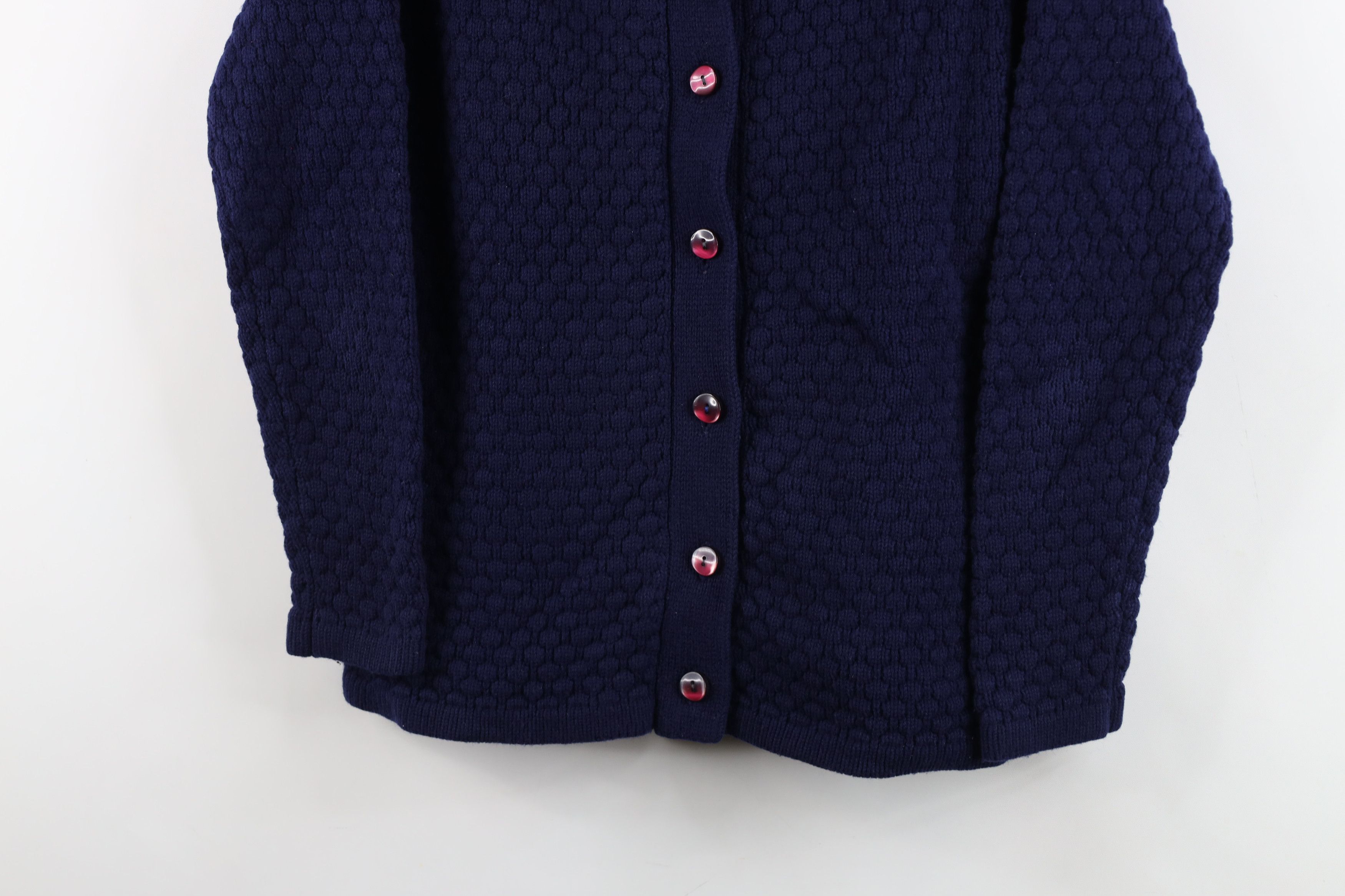 Vintage Vintage60s Streetwear Textured Cardigan Sweater Blue USA Size M / US 6-8 / IT 42-44 - 3 Thumbnail