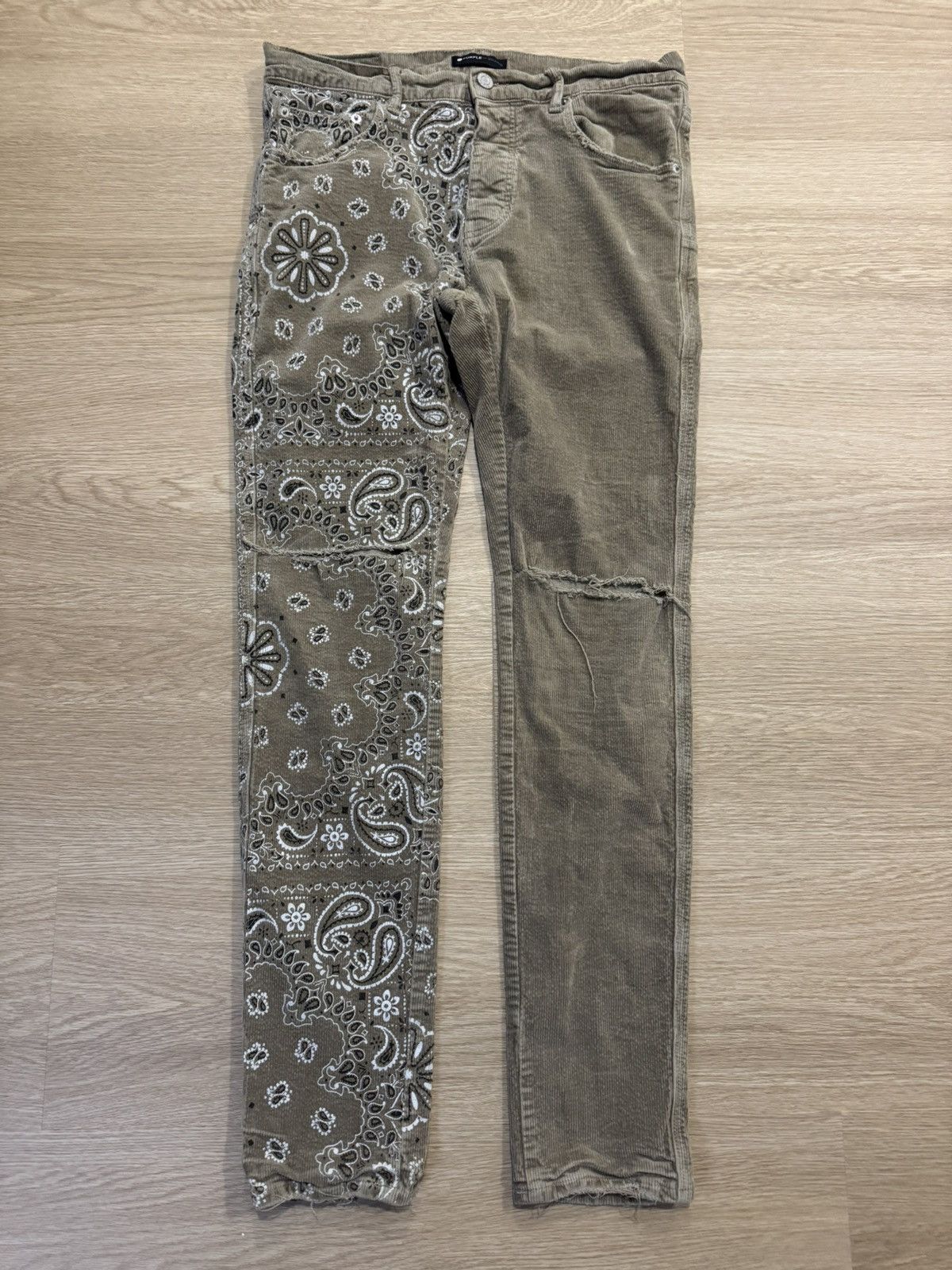 Purple Brand Purple Corduroy p001 Size US 33 - 1 Thumbnail