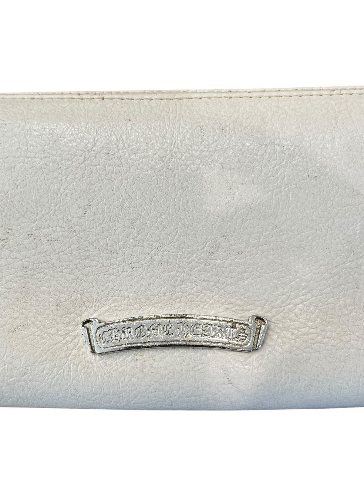 Chrome Hearts Chrome Hearts Rhodium BS Fleur Wallet White Leather Scroll Size ONE SIZE - 4 Thumbnail