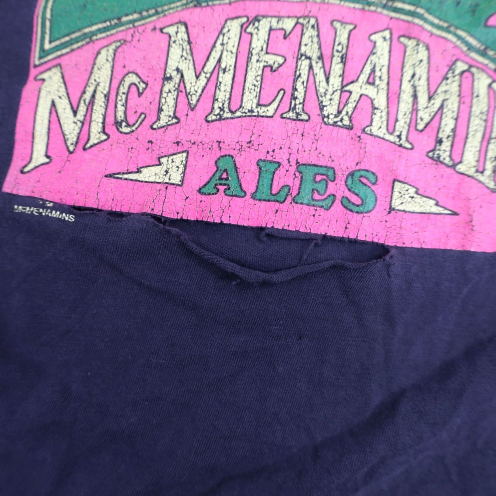 Vintage VINTAGE McMenamins Ales Mens XL Graphic T Shirt Black Distressed Size US XL / EU 56 / 4 - 7 Thumbnail