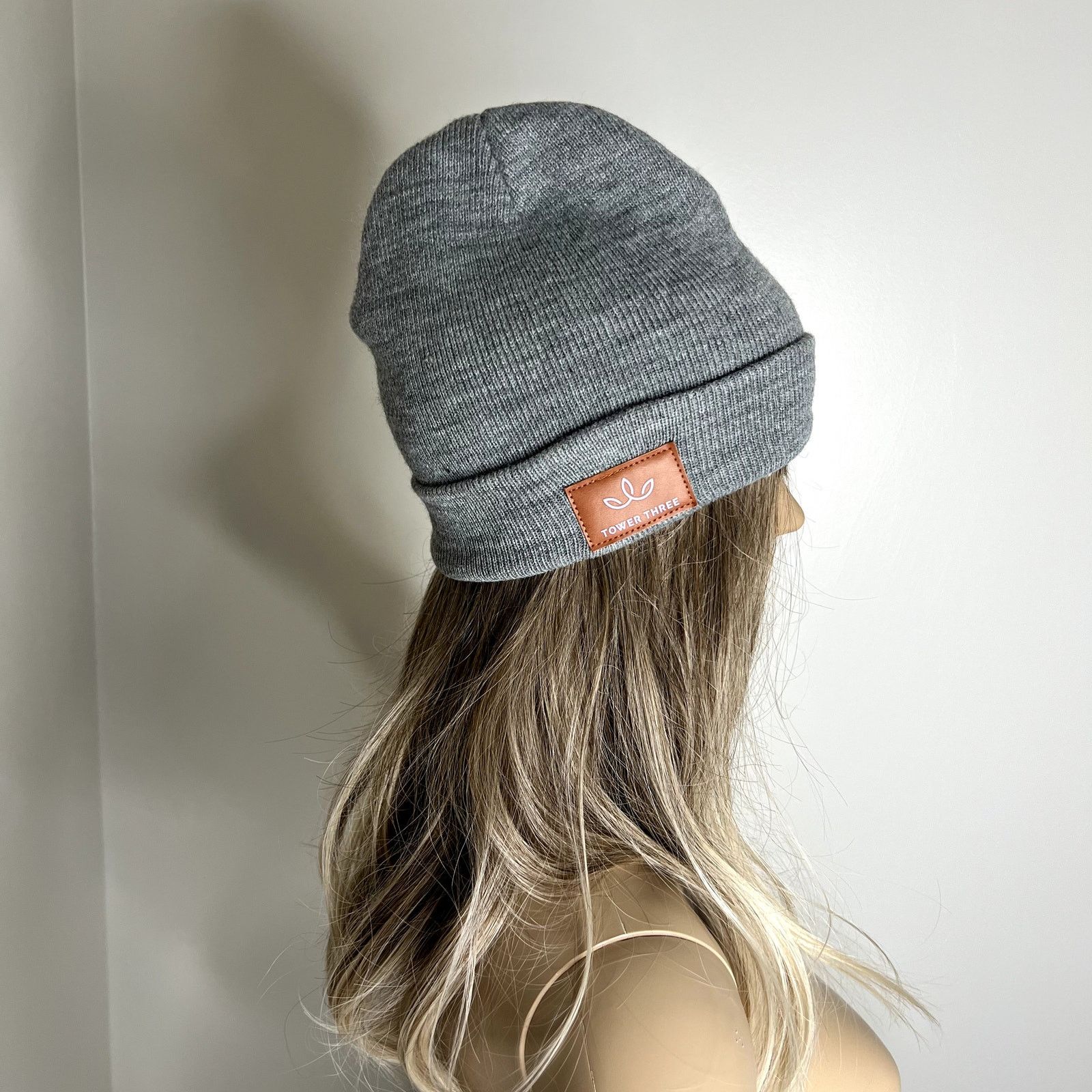 Other Tower Three Logo Gray Beanie Hat Size ONE SIZE - 6 Thumbnail