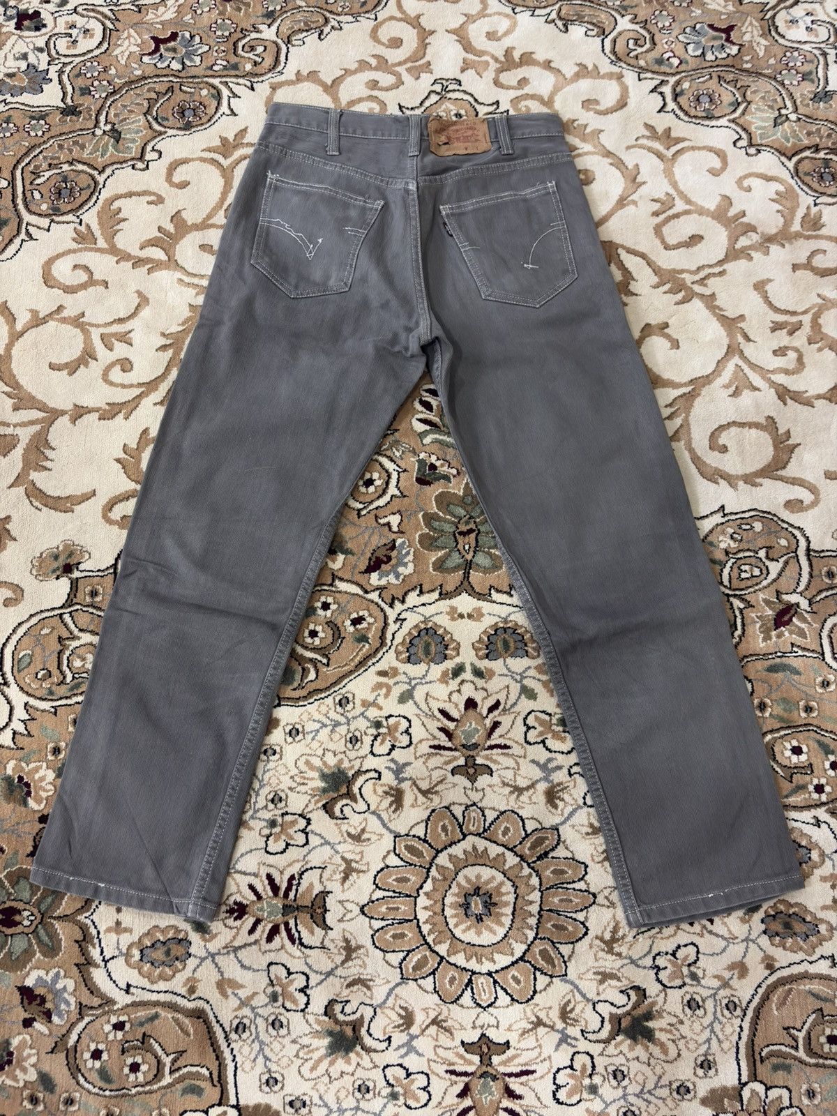 Levi's Vintage 60s 70s Levi’s 5200 Pique Big E Size 28 x 36 Jeans Size US 28 / EU 44 - 3 Thumbnail