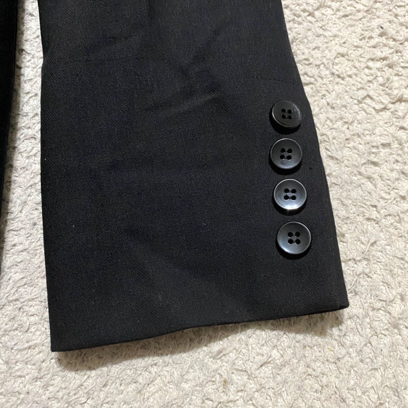 Talbots Talbots Blazer Womens 10P Petite Black Wool Lined Button-Up Office Classic Jacket Size L / US 10 / IT 46 - 7 Thumbnail