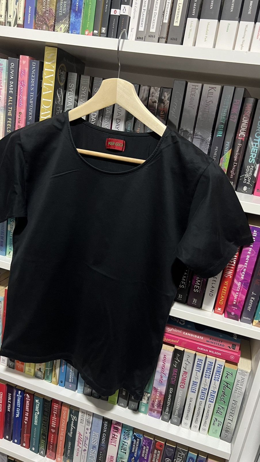 Vintage Kenzo Paris Black Plain Tee, Women's (Size M) — image 3 of 6